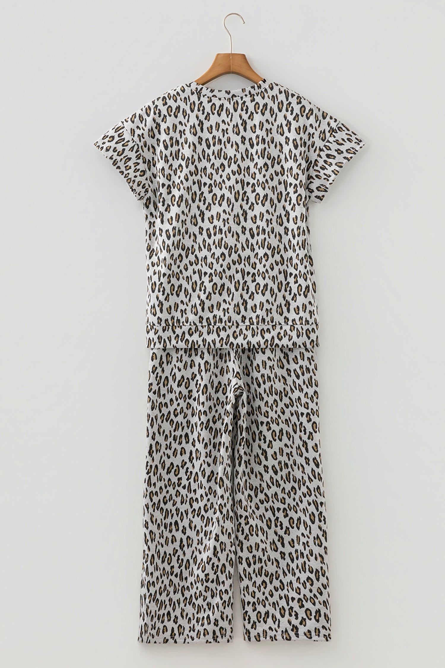 Pink Leopard Print Casual Tee & Pants Co-ord Set | UK 8–22