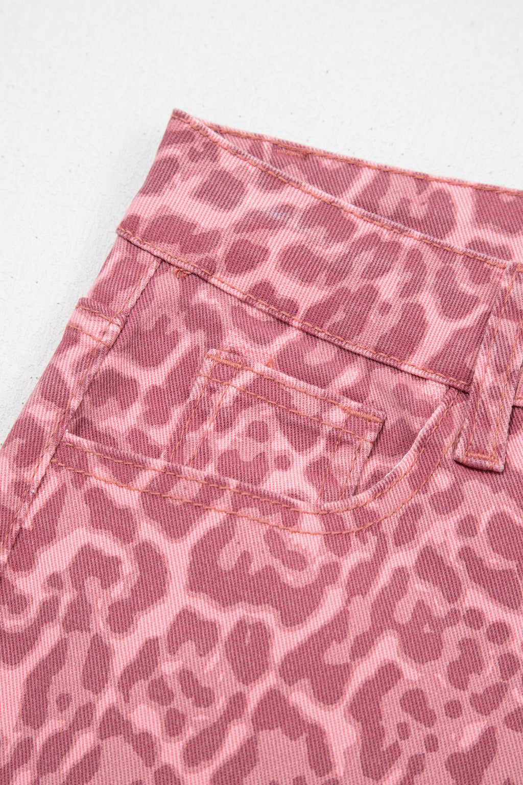 Leopard Print Wide Leg High Waist Jeans | Brown, Grey, Blue & Pink