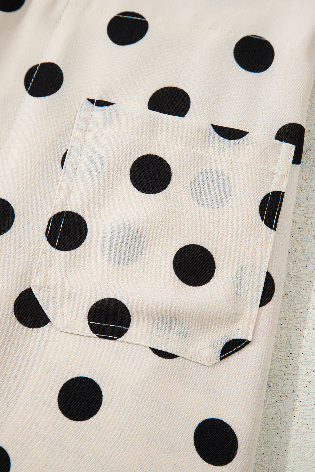 Shop Polka Dot Patched Pocket Mid-Rise Straight Leg Trousers S-XL at LivelyLooks