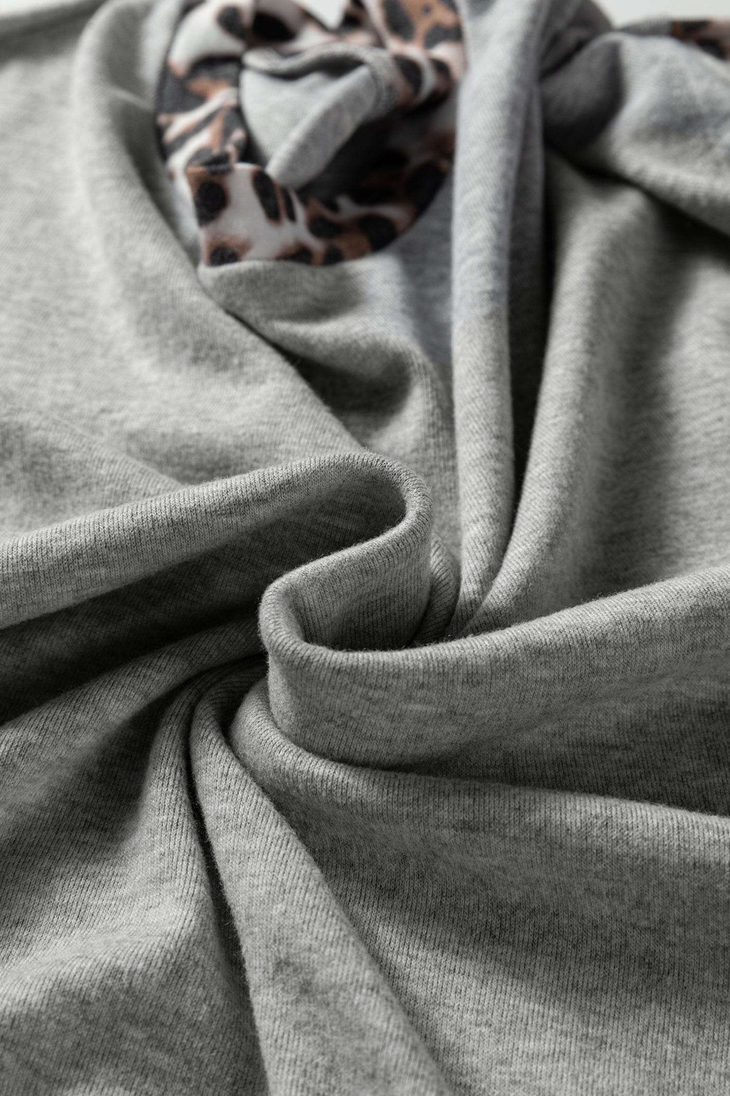 Leopard Colourblock Patchwork Dolman Sleeve Baggy Sweatshirt | Pink & Grey