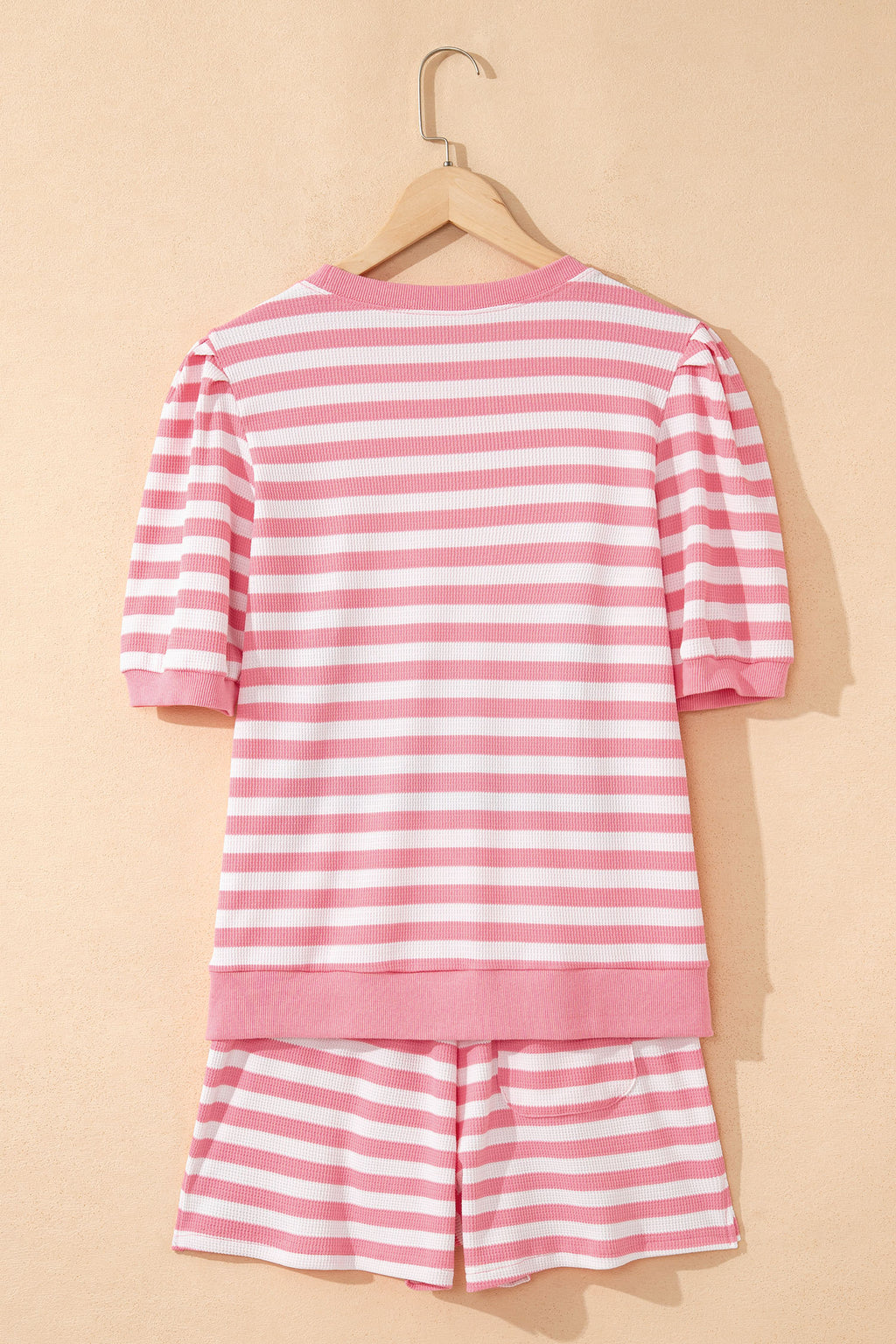 LivelyLooks Women's Stripe Puff Sleeve Top & Shorts Matching Set S-2XL women's fashion