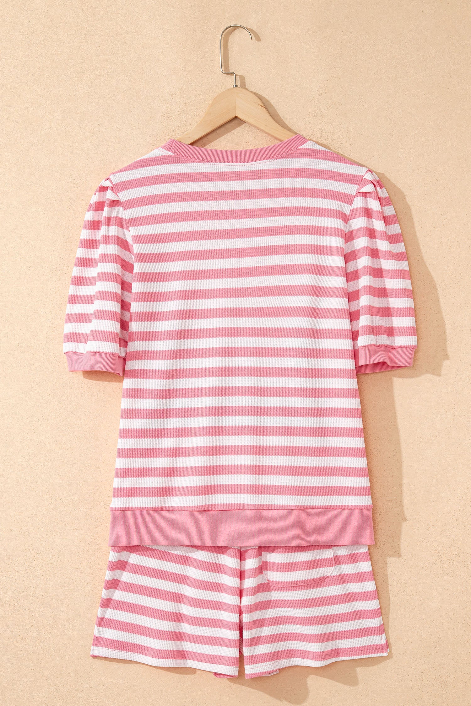 LivelyLooks Women's Stripe Puff Sleeve Top & Shorts Matching Set S-2XL women's fashion