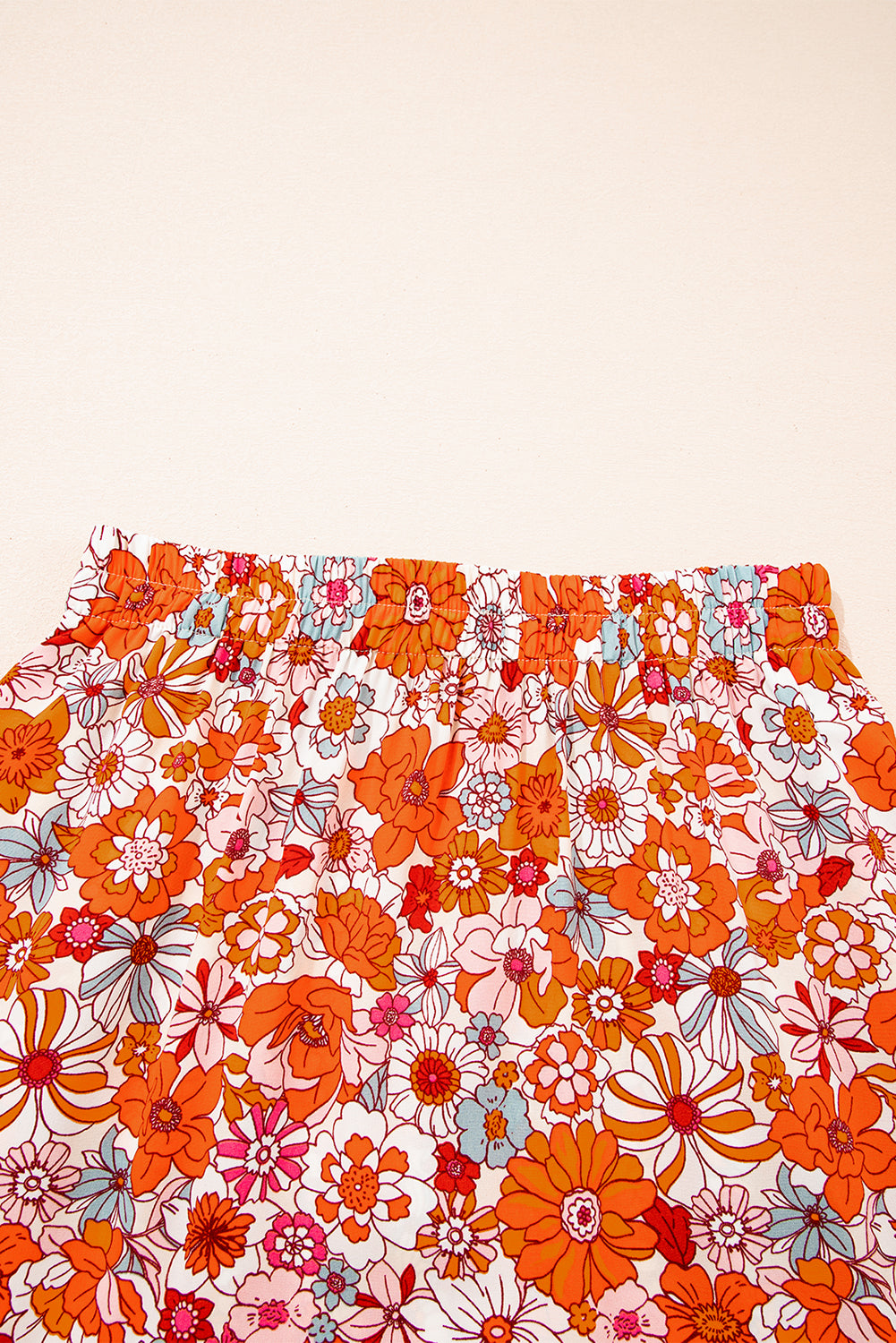 Bohemian Floral Print Tiered Split Maxi Skirt