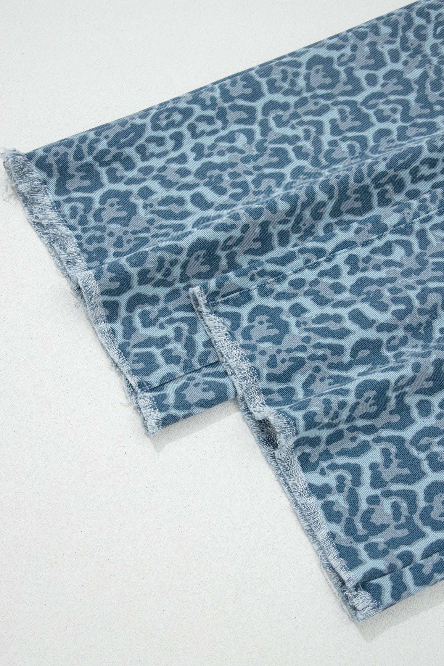 Women's Leopard Print Wide Leg High Waist Jeans | Brown, Grey, Blue & Pink at LivelyLooks