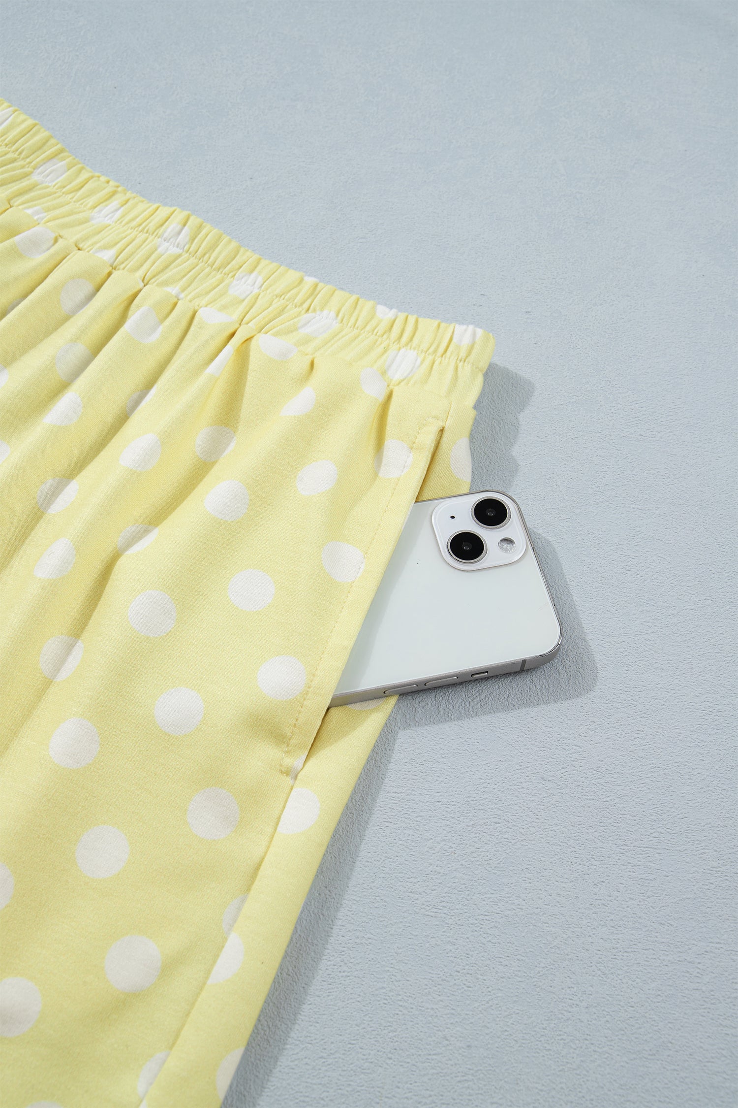 Polka Dot Mock Neck Short Set – Yellow, Pink, Sky Blue & Green