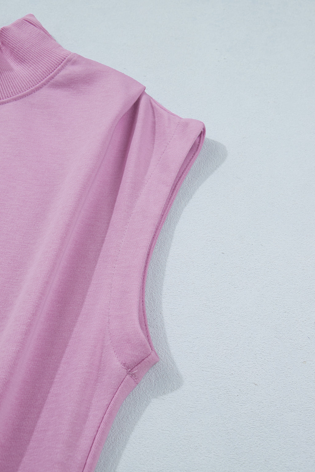 High Neck Cap Sleeve Loose Top White Pink Mint Green Grey Myosotis Orange Black S-XL