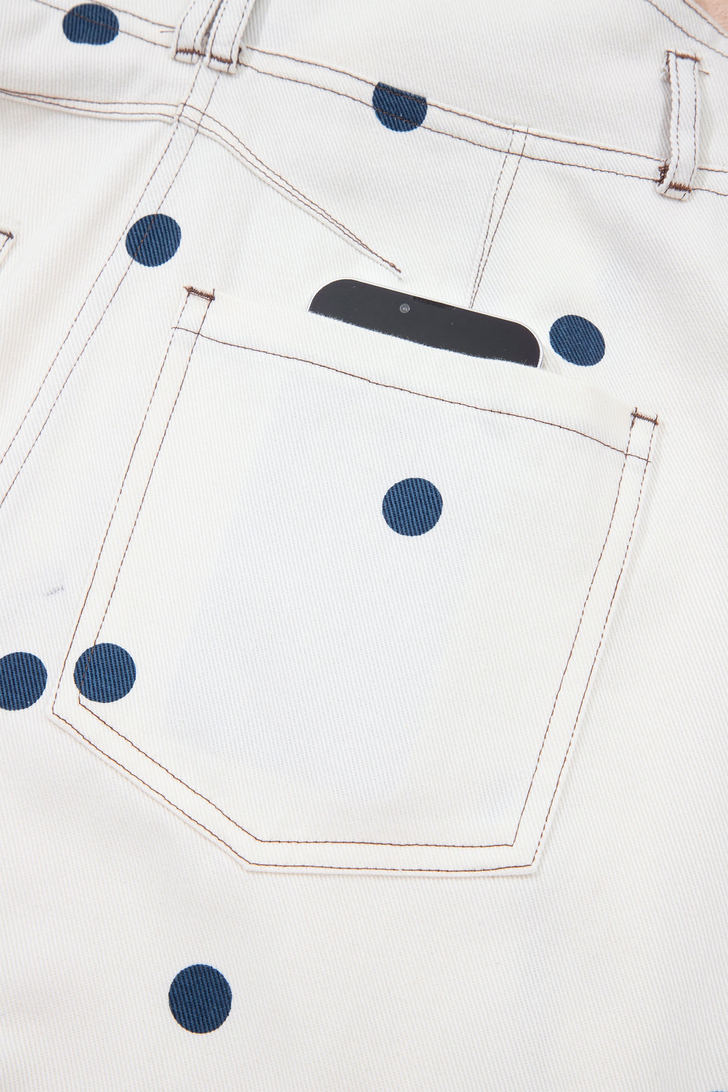 Polka Dot Denim Barrel Overalls Jumpsuit | Cream Beige Pink UK 8–22