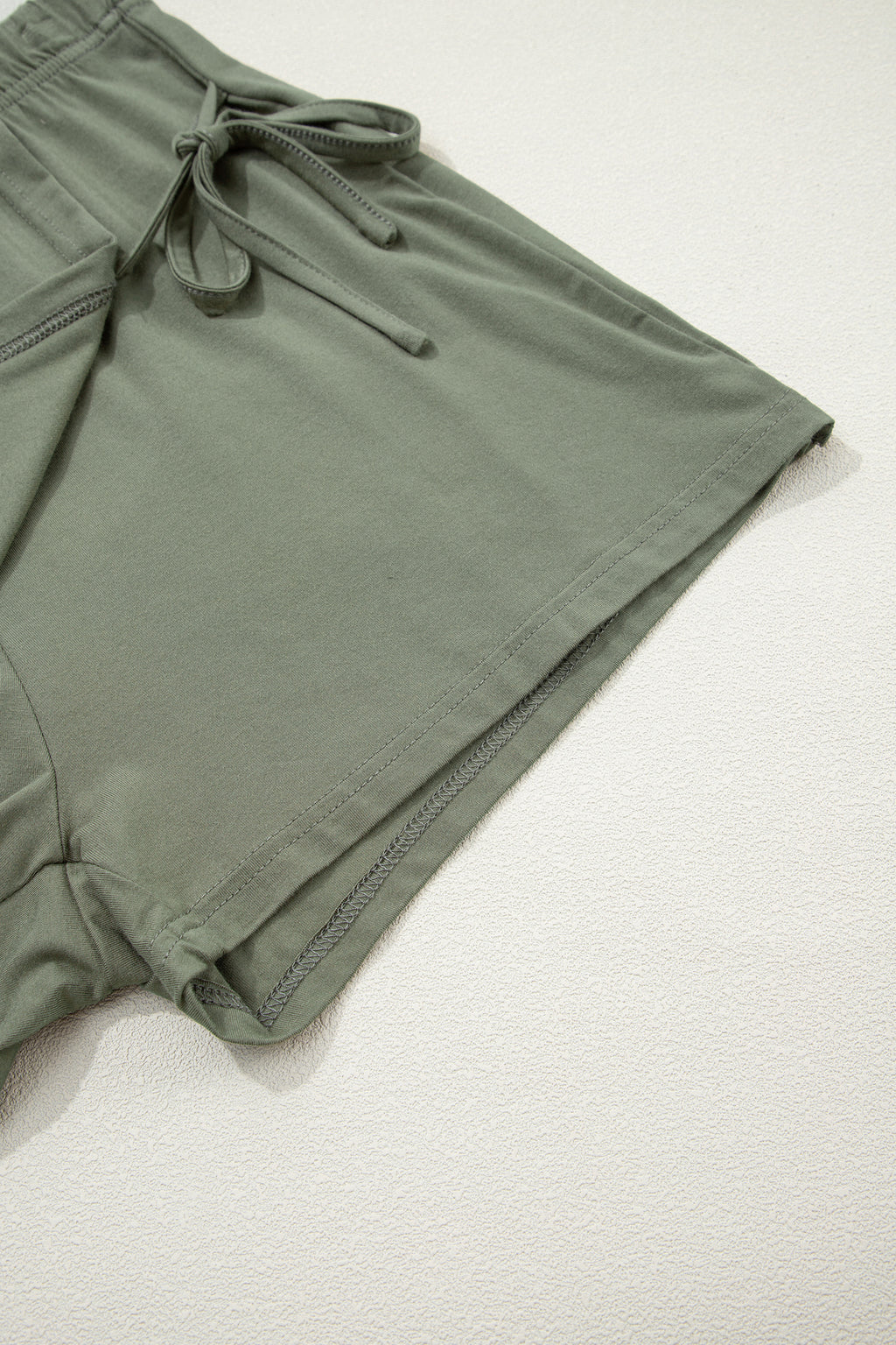 Oversized Tee & Tie Wrap Mini Skort 2pcs Set | Black & Laurel Green