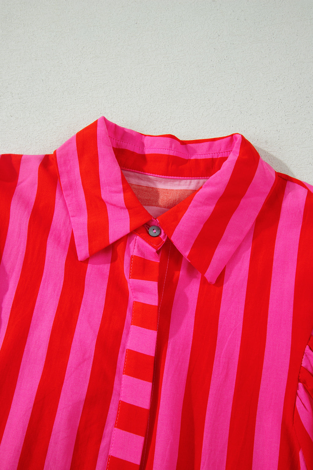 LivelyLooks Stripe Tie Puff Sleeve Women's Button Down Shirt women's fashion