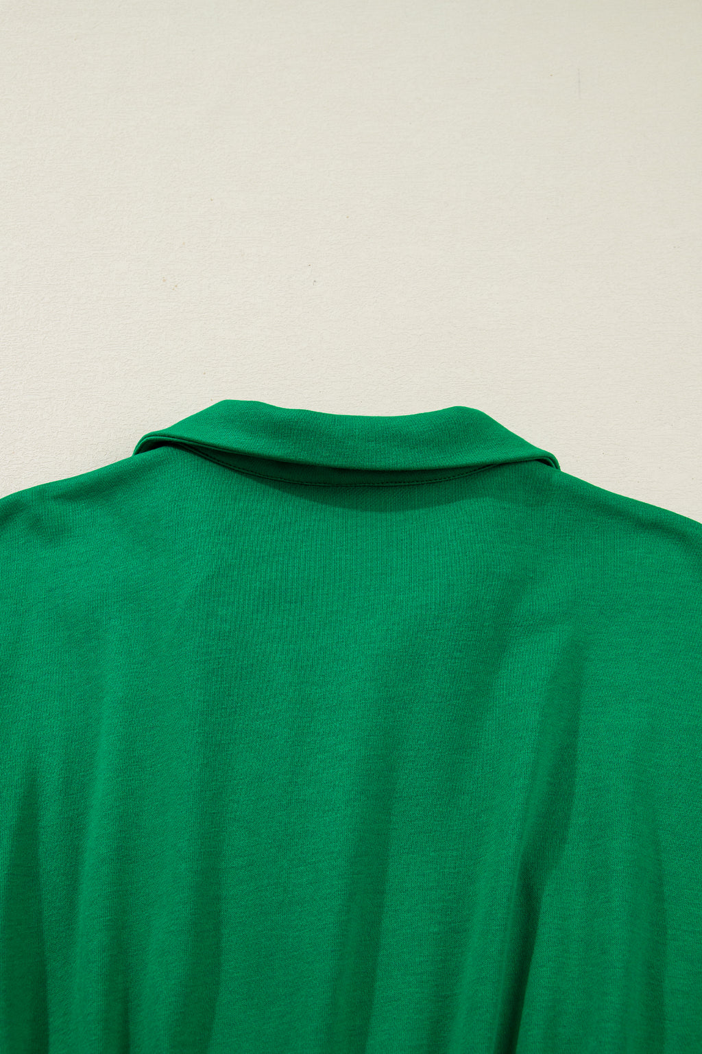 Bright Green Contrast Patchwork Half Zip Elastic Waist Mini Dress S-XL