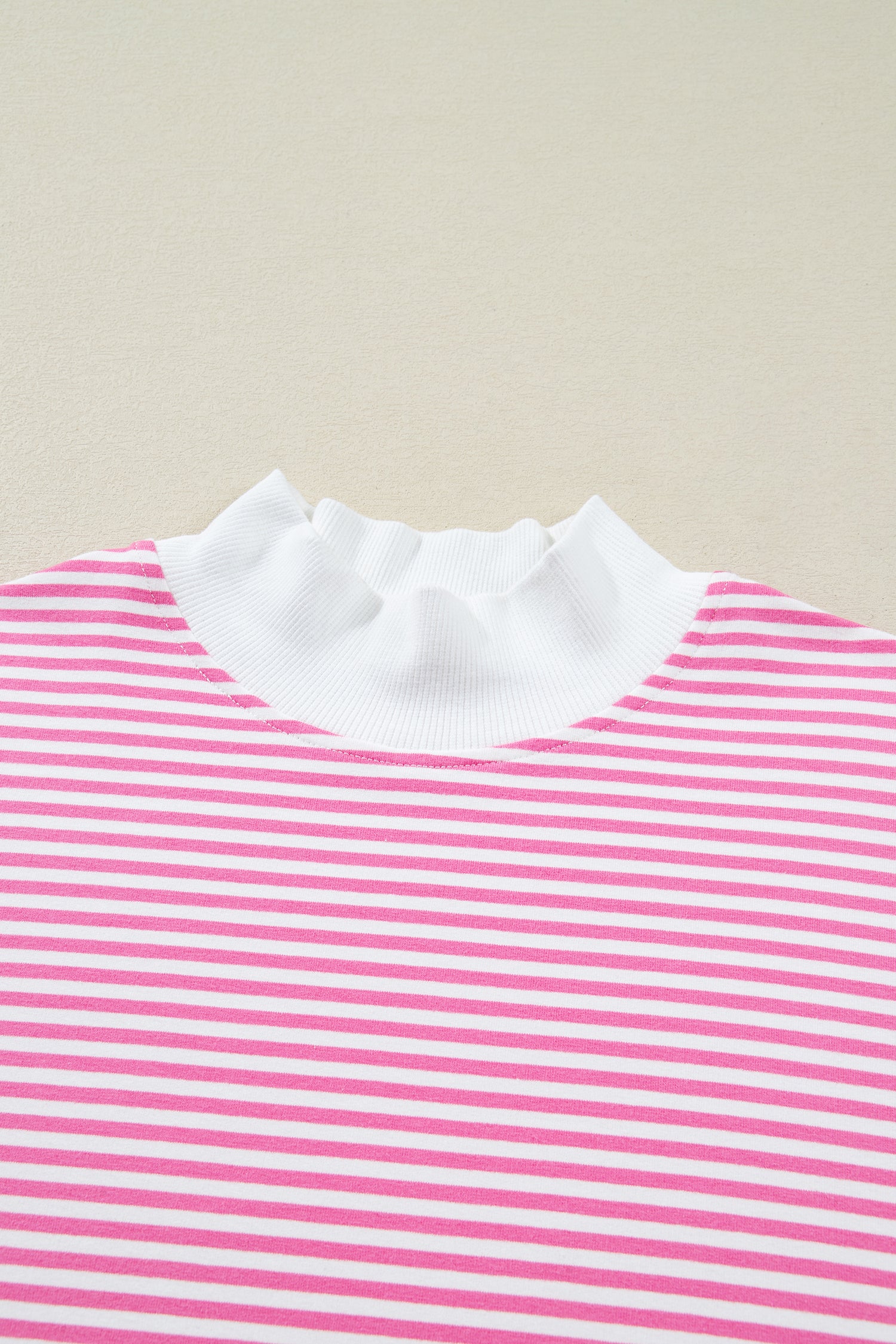 LivelyLooks Striped Oversized Mock Neck Sweatshirt & Shorts Co-ord Set | Blue, Pink, Green | S-XL women's fashion
