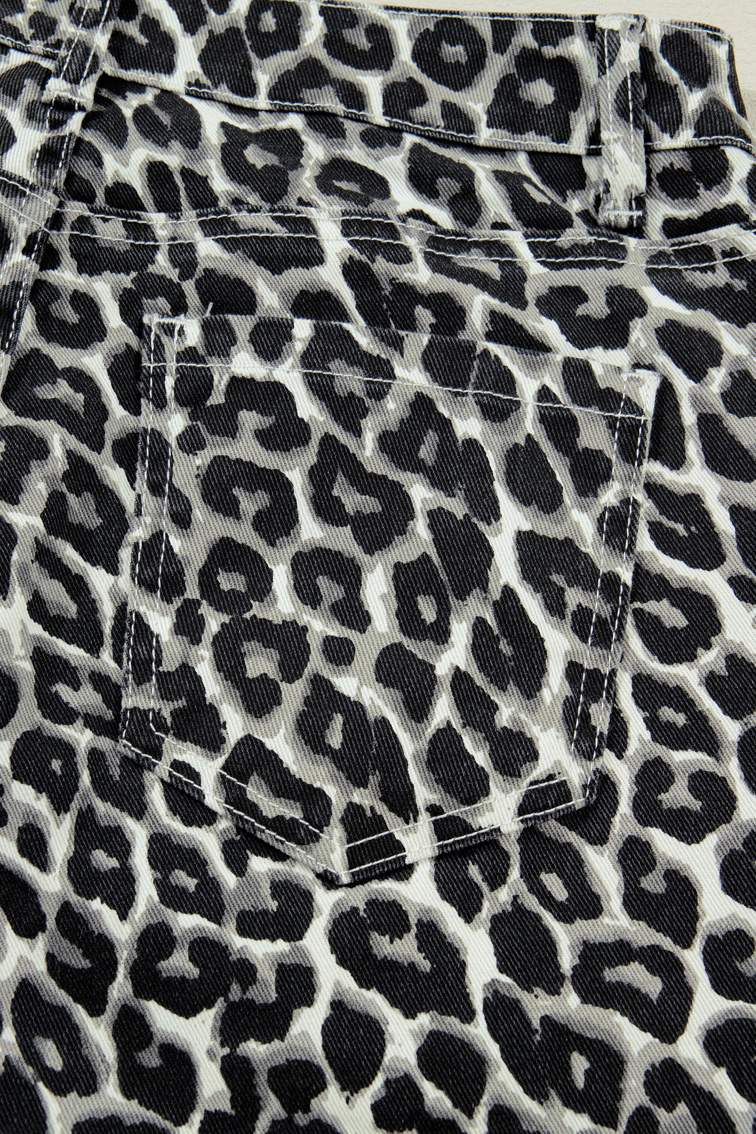 Shop Black Leopard Print Barrel Jeans UK 8-20 at LivelyLooks