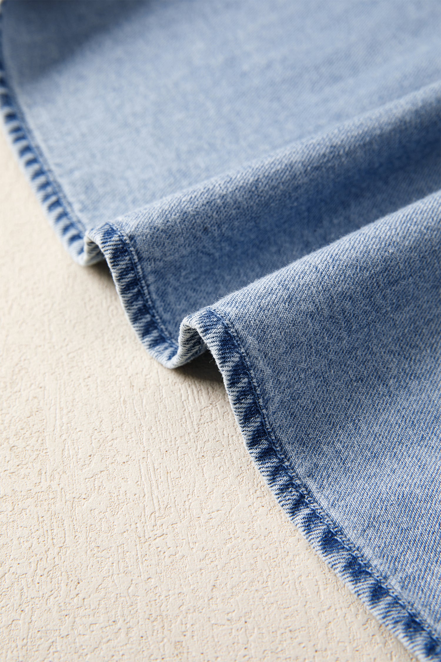 LivelyLooks Blue Denim Puff Sleeve V-Neck Ruffled Mini Dress women's fashion