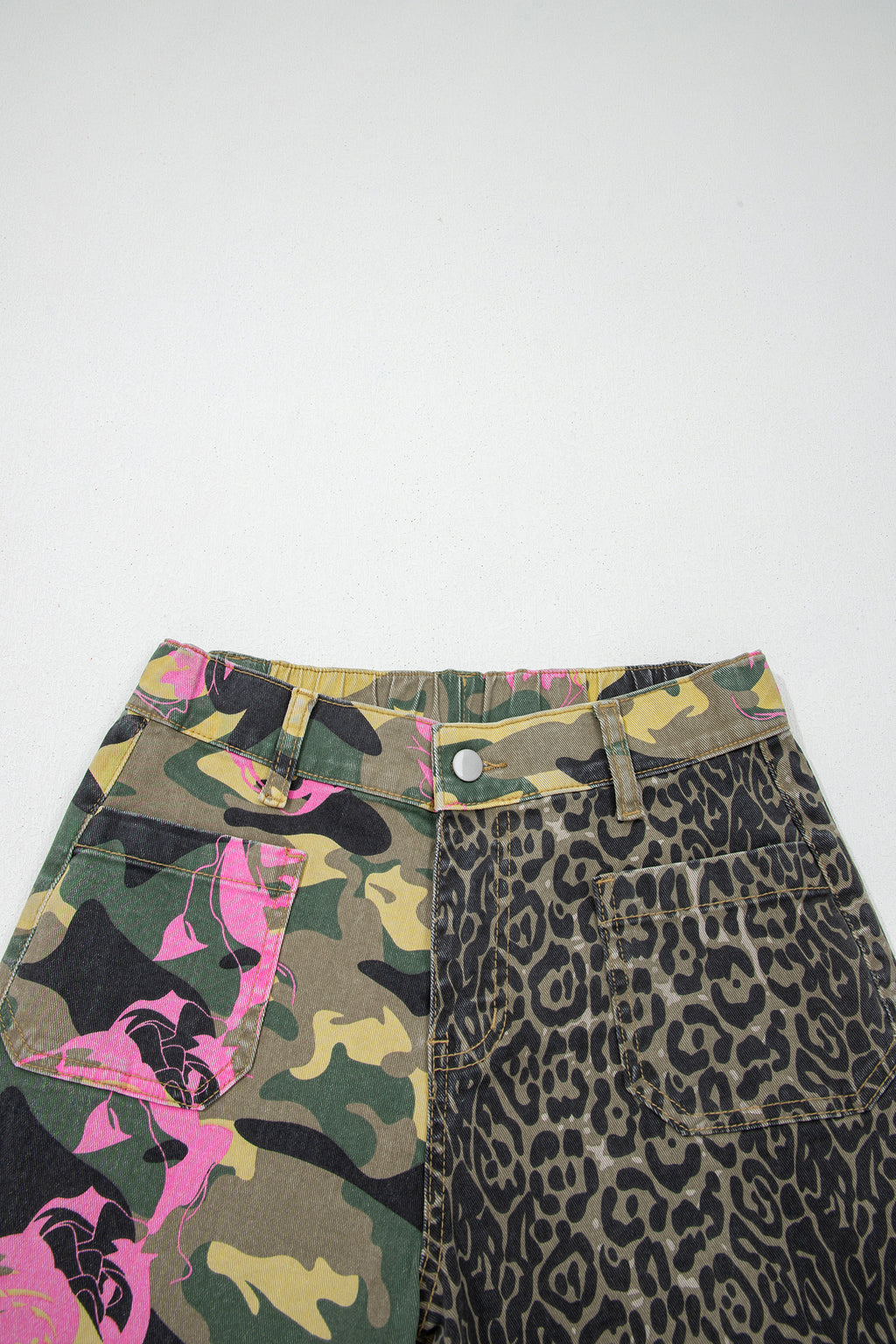 LivelyLooks Leopard Camo Patchwork Straight Leg Jeans | Sizes 4-16 women's fashion