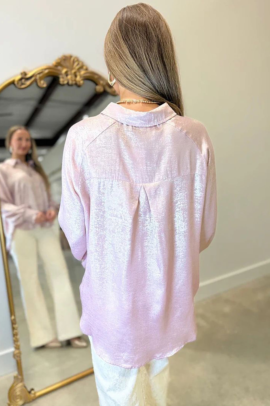 Delicacy Long Sleeve Button Front Ruffle Cuff Back Panel Shirt | UK 8–22