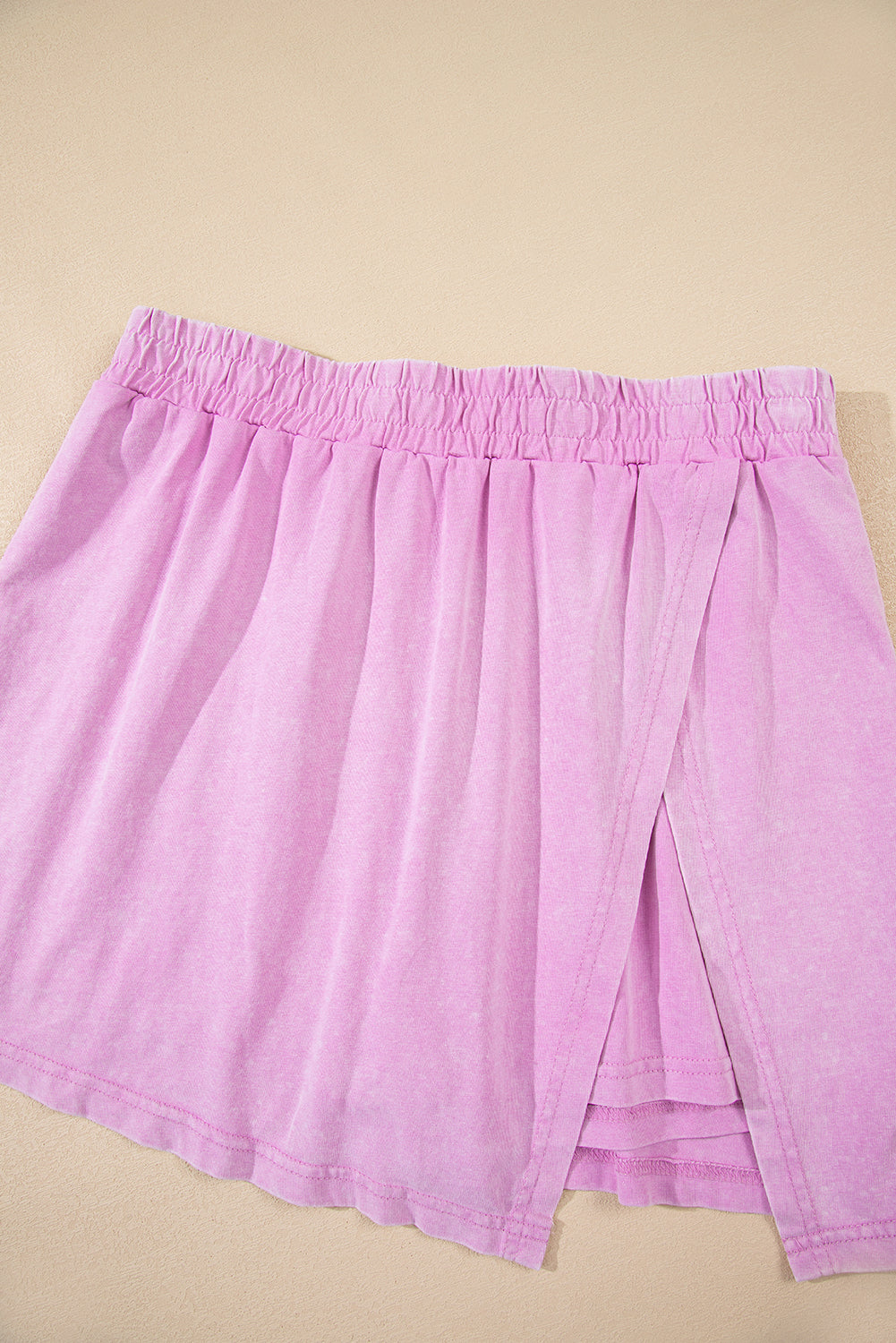 LivelyLooks Purple Mineral Wash Cotton Tank Top & Split Skirt Set | S-XL women's fashion