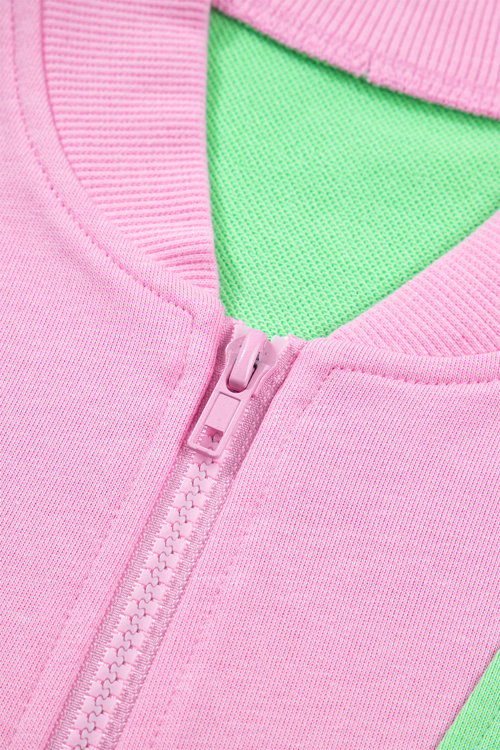 Green Colour Block Half Zip Top & Athleisure Shorts Set | UK 8–22