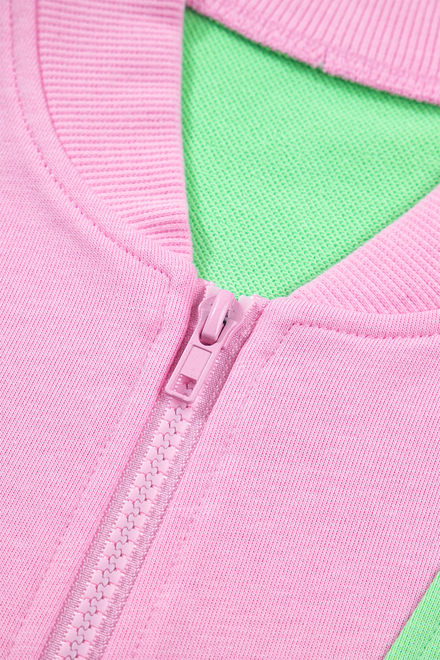 Green Colour Block Half Zip Top & Athleisure Shorts Set | UK 8–22