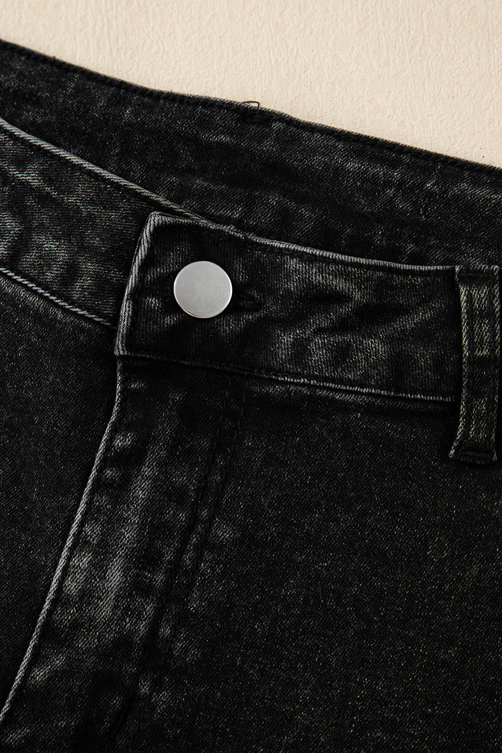 Dark Grey Pleated Wide Leg Mineral Wash Denim Pants | UK 8–18