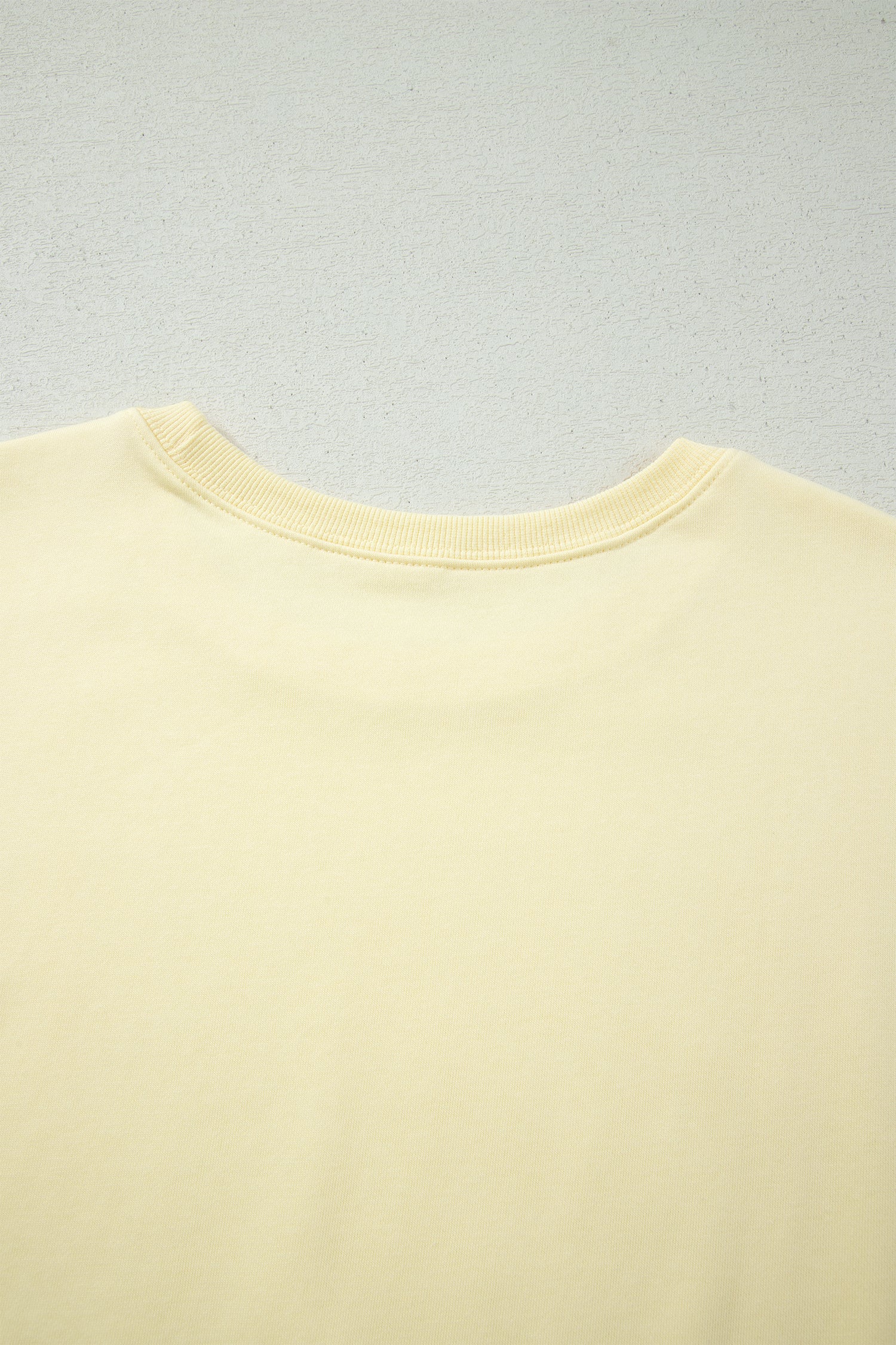 Yellow Cream Solid Tee & Drawstring Shorts Comfy 2-Piece Set