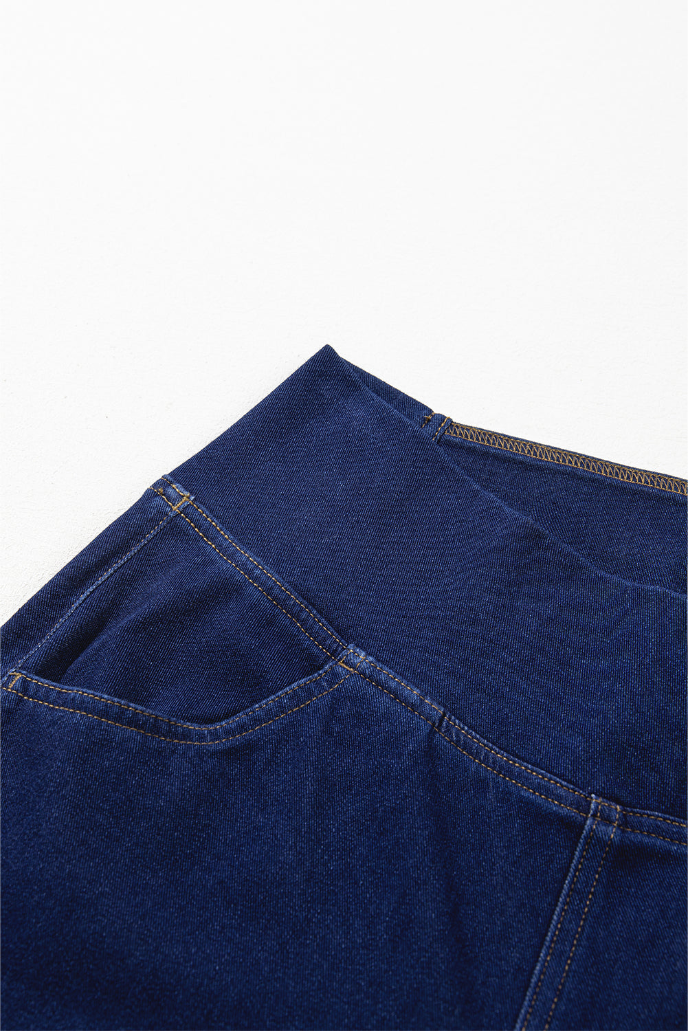 Women's Women's Flare Knit Jeans Crossed Waist High Elastic Fit Sizes S-2XL at LivelyLooks
