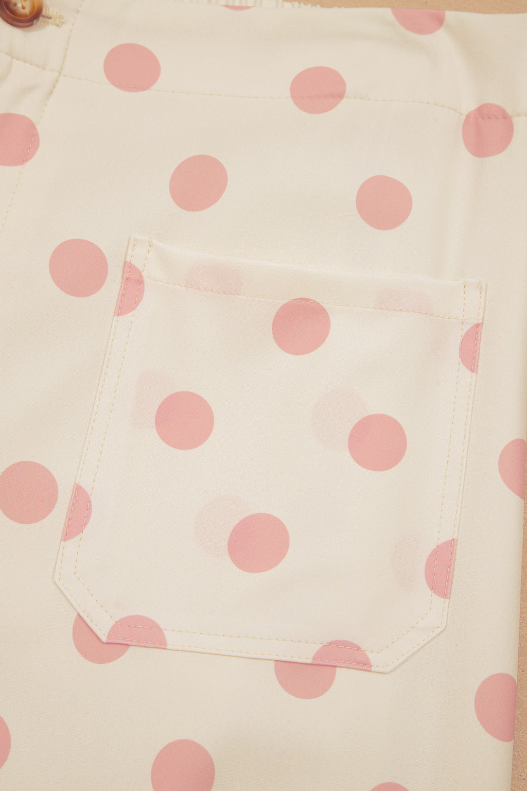 Shop Polka Dot Patched Pocket Mid-Rise Straight Leg Trousers S-XL at LivelyLooks