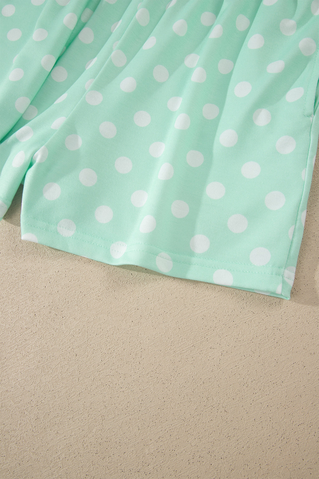 Polka Dot Mock Neck Short Set – Yellow, Pink, Sky Blue & Green