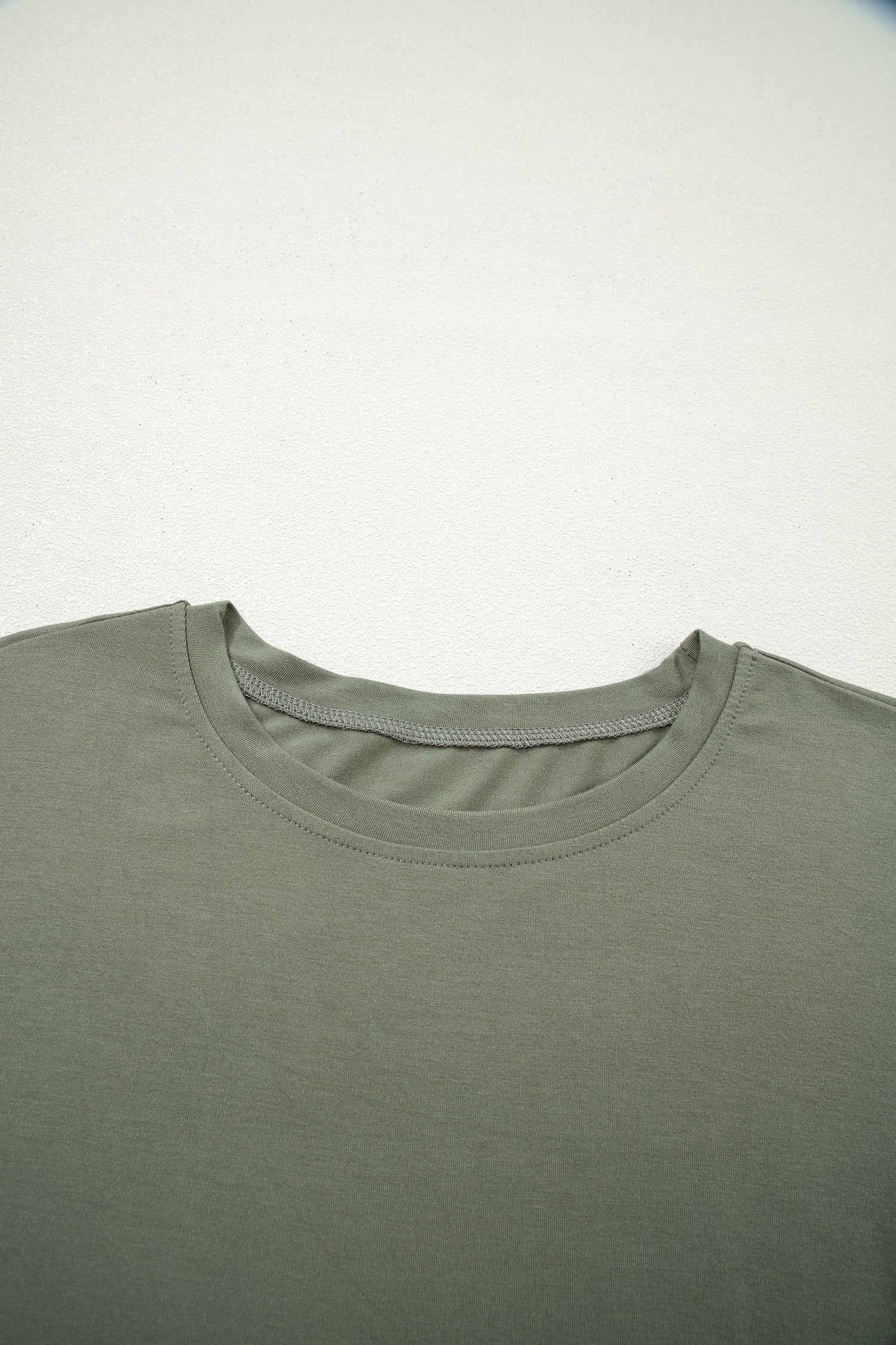 Oversized Tee & Tie Wrap Mini Skort 2pcs Set | Black & Laurel Green