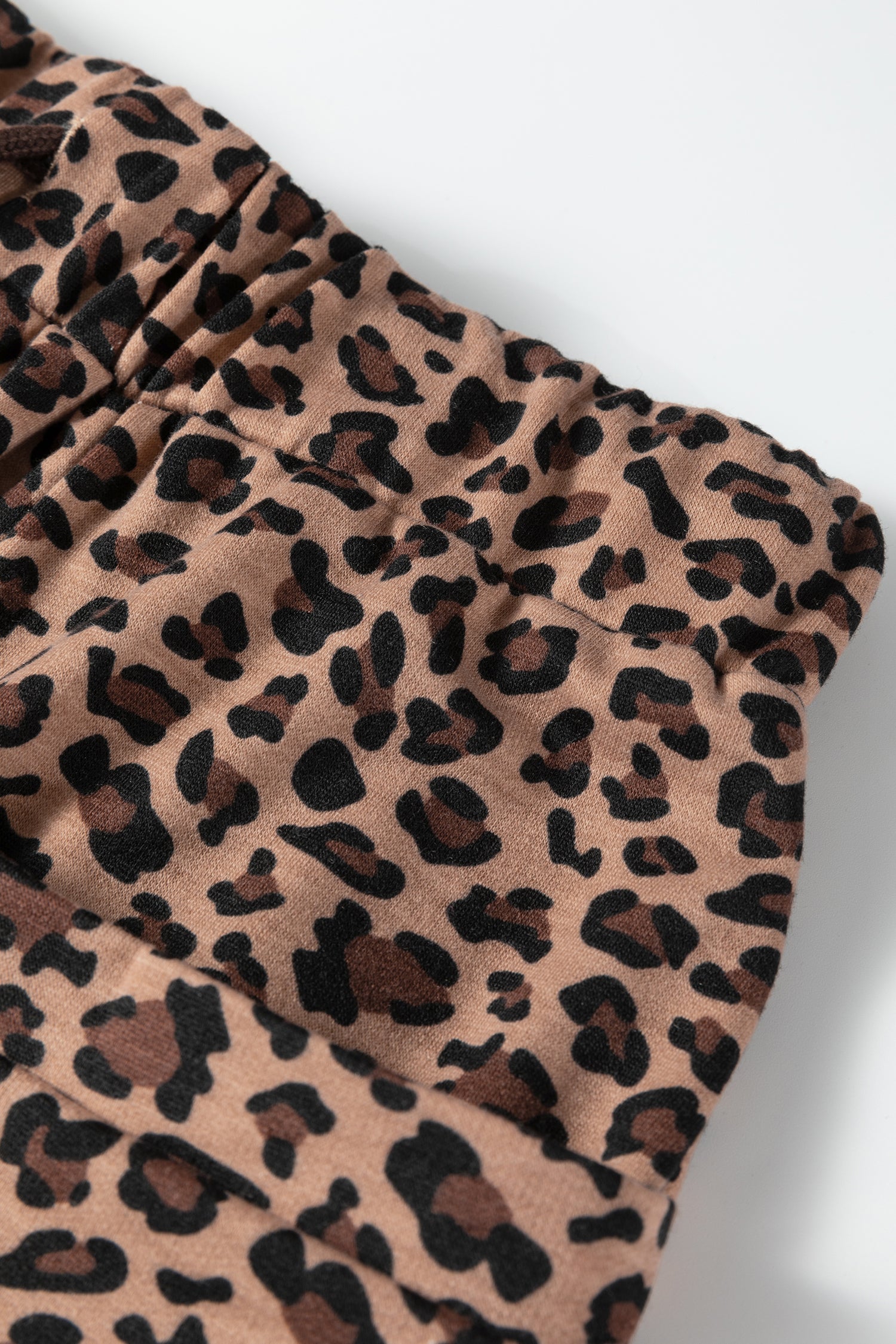 Leopard High-Low Loose Tee & Ankle Length Pants Set | Brown & White | UK 8–22