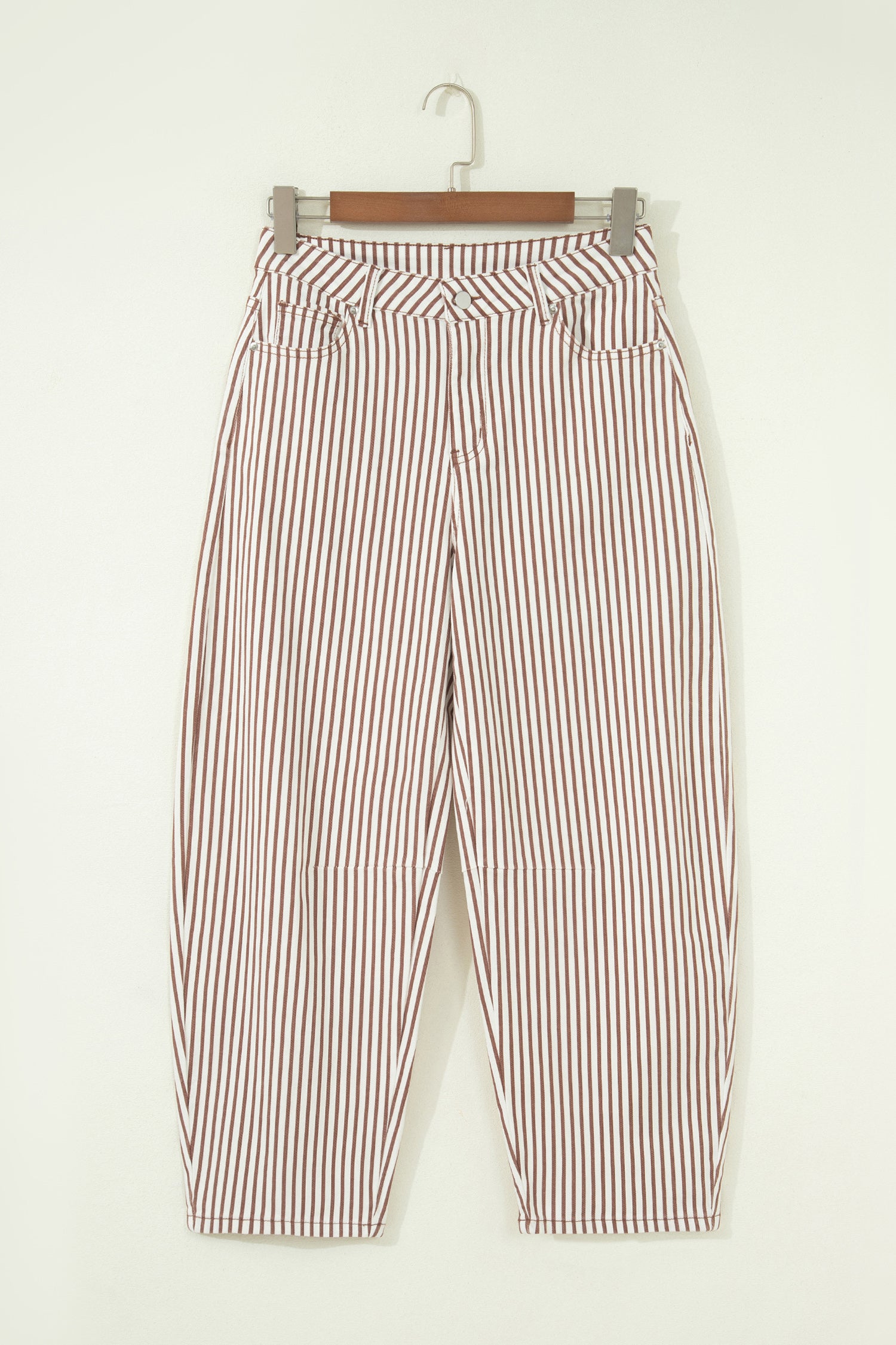 Stripe Casual Barrel Leg Jeans UK 4-16
