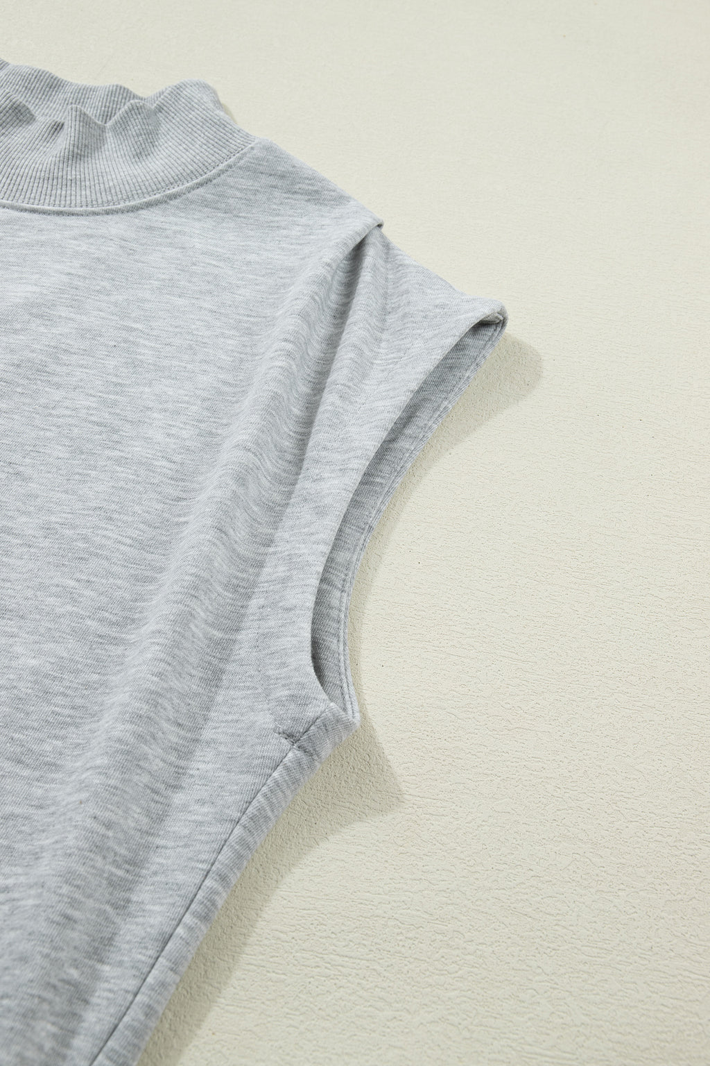 High Neck Cap Sleeve Loose Top White Pink Mint Green Grey Myosotis Orange Black S-XL