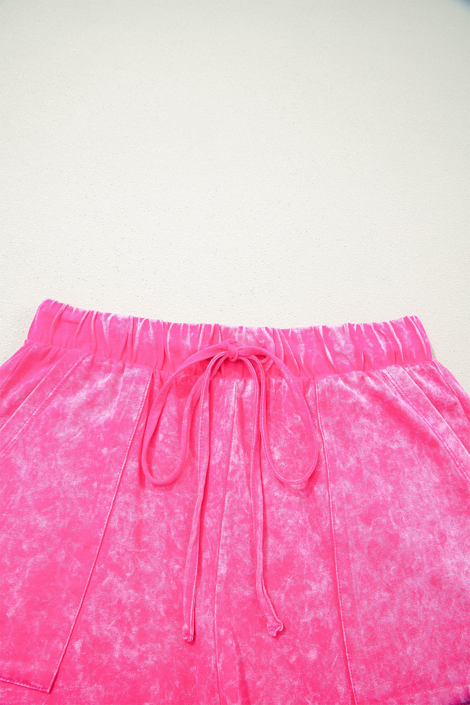 LivelyLooks Women's Mineral Wash Cotton Crew Neck Tee & Shorts Set Pink S-XL women's fashion