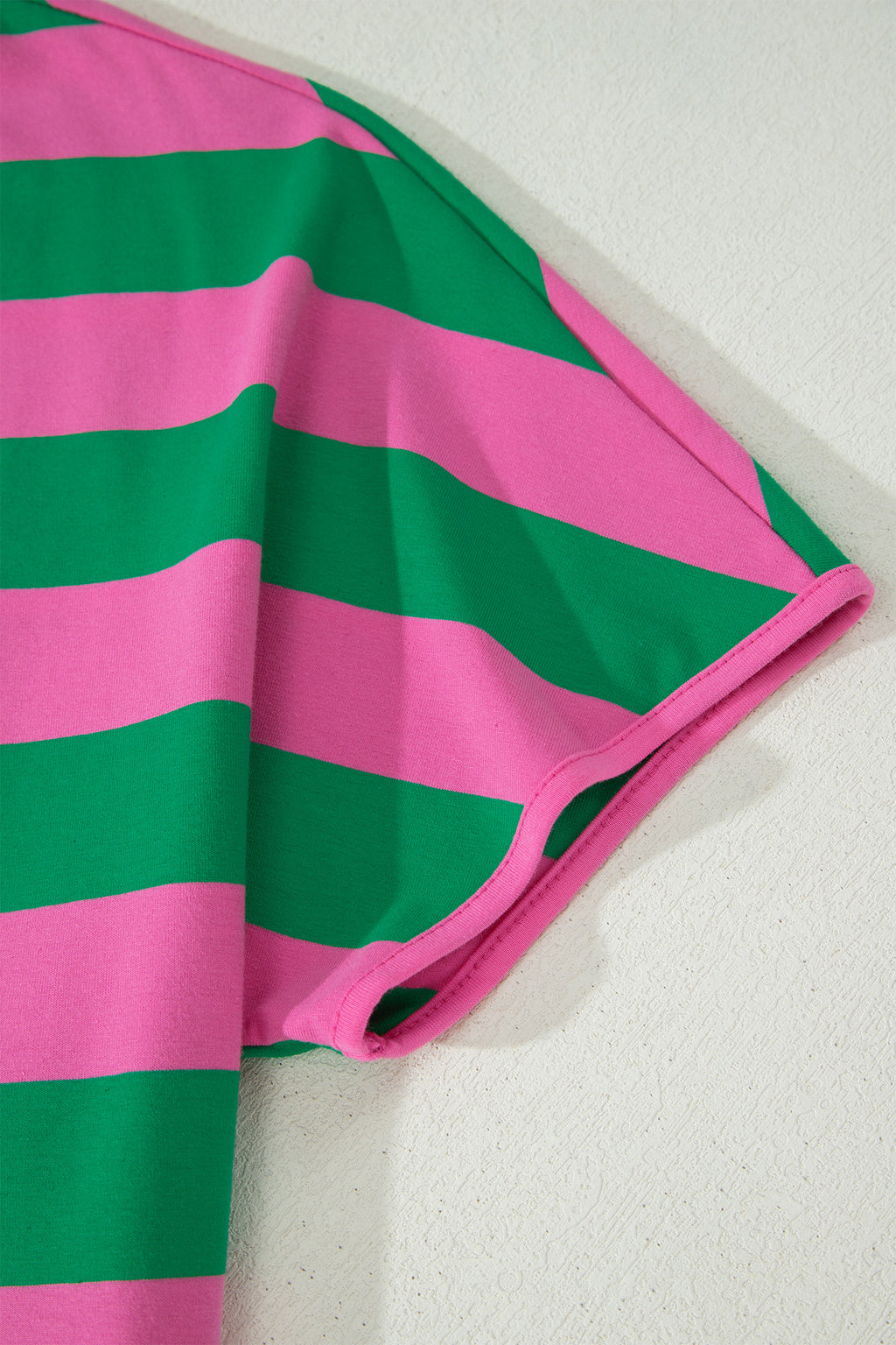 Striped Dolman Tee & Drawstring Skort Set – Pink, Rose & Yellow