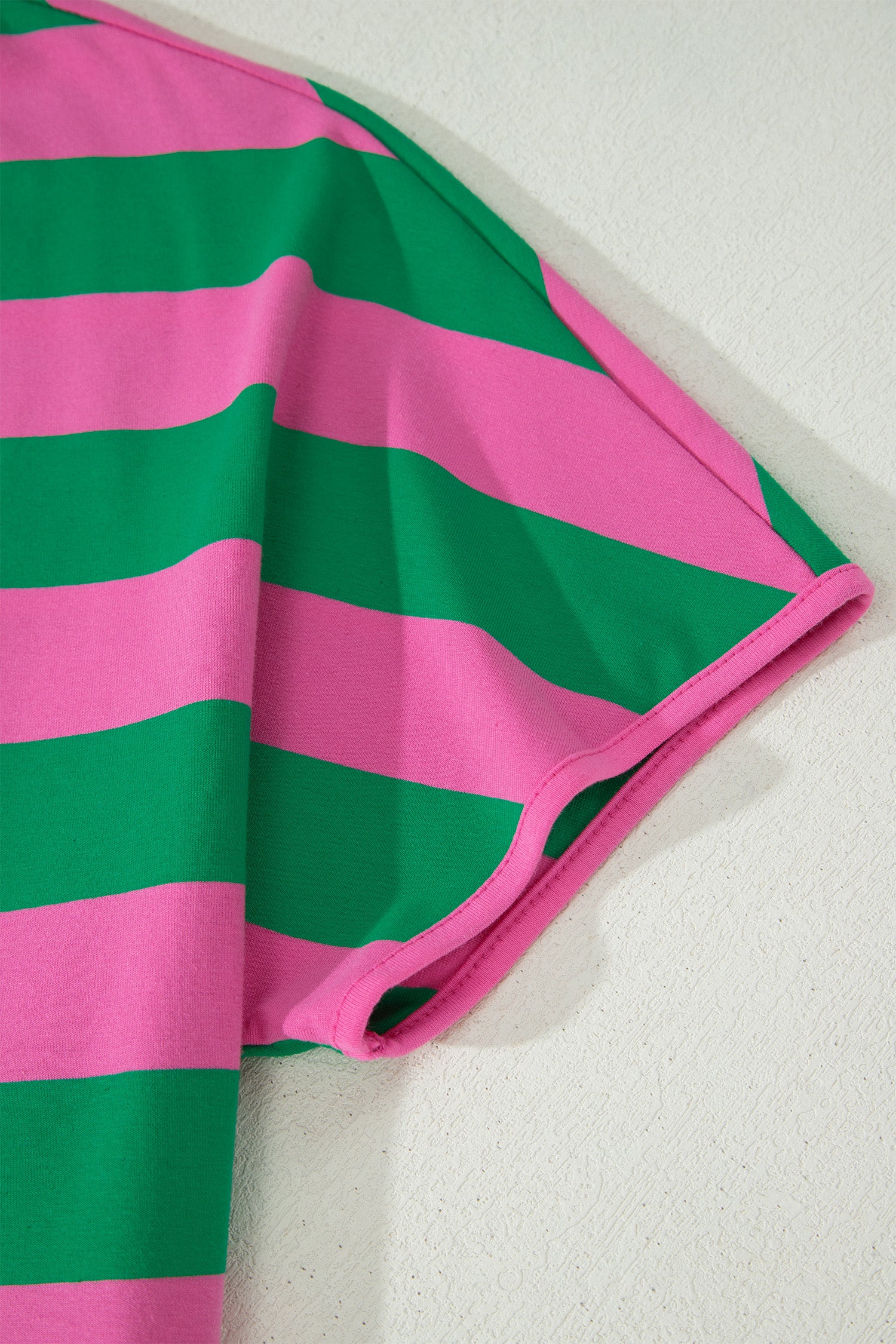 Striped Dolman Tee & Drawstring Skort Set – Pink, Rose & Yellow