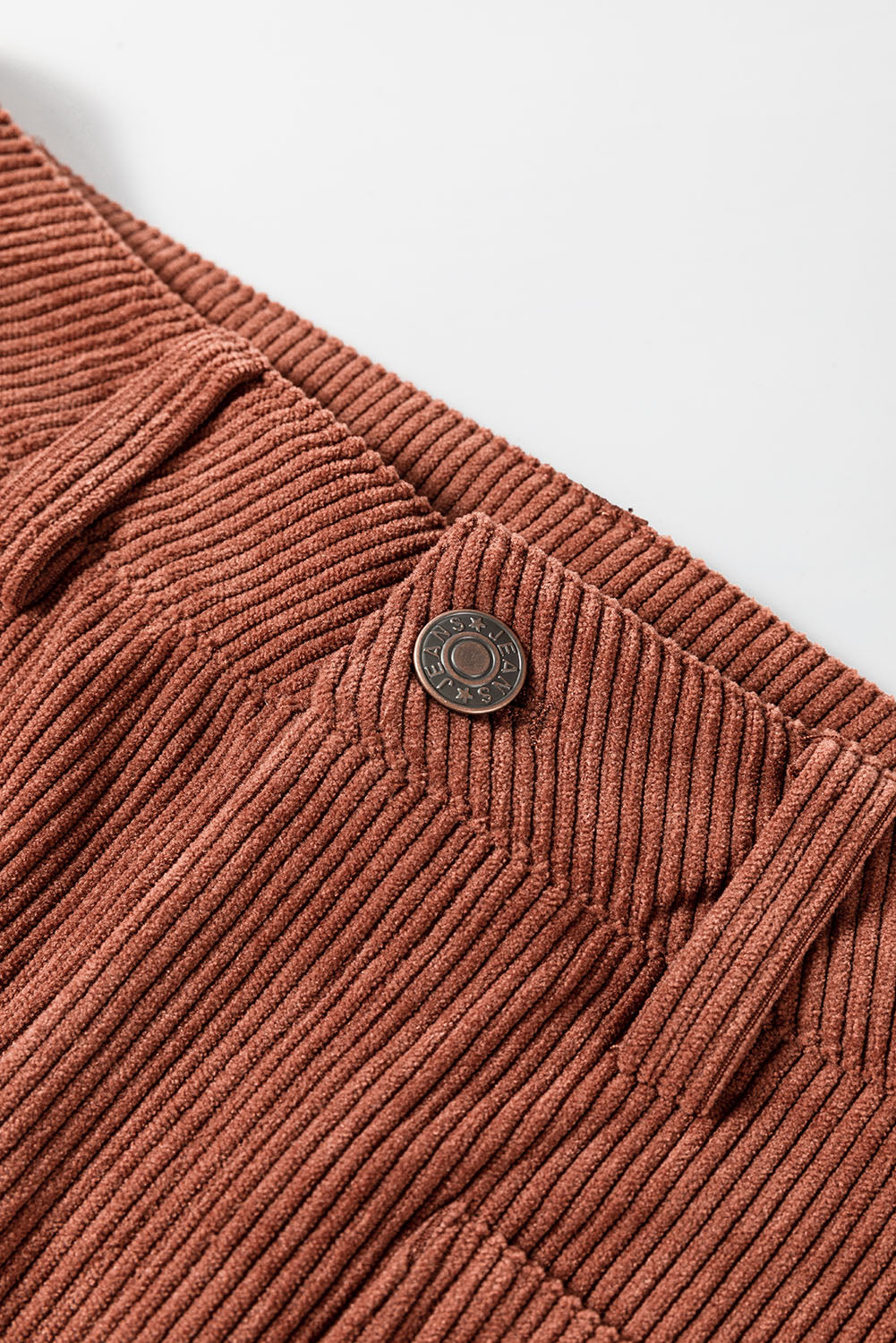 Women's Women's High Waist Corduroy Trousers Square Pockets Green/Brown at LivelyLooks
