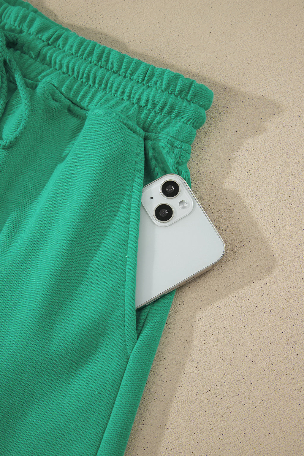 Loose Tee Drawstring Shorts Co-ord Set Mist Blue Sea Green S-XL