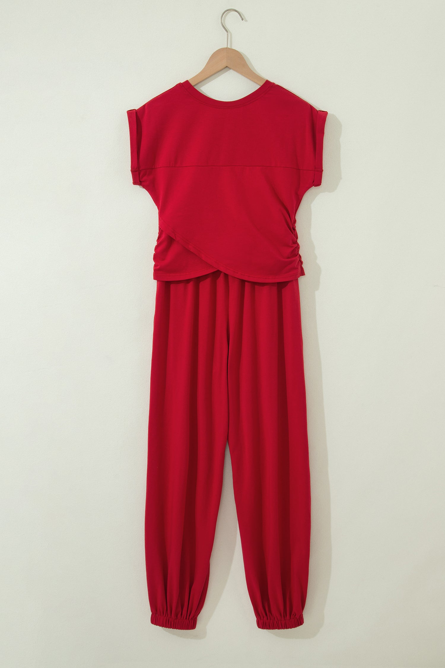 Solid Cropped Cap Sleeve Tank & Jogger Pants Set | 4 Colours | Sizes 8-22