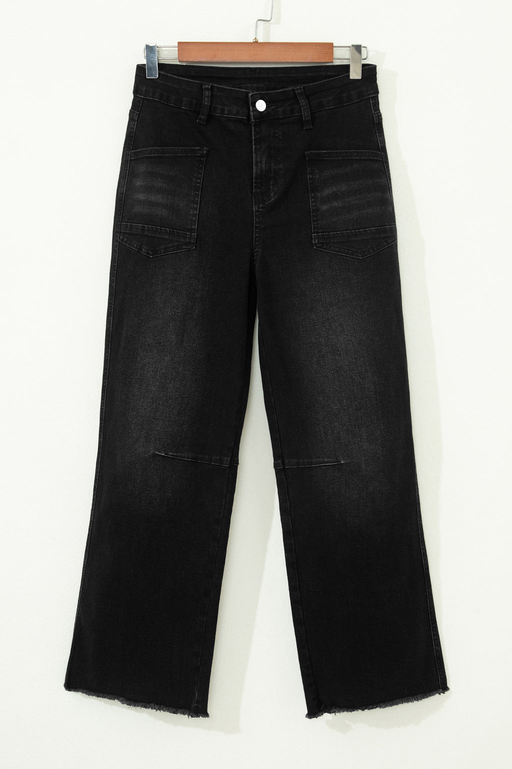 Shop Frayed Cropped Straight Leg Jeans UK 8-20 at LivelyLooks