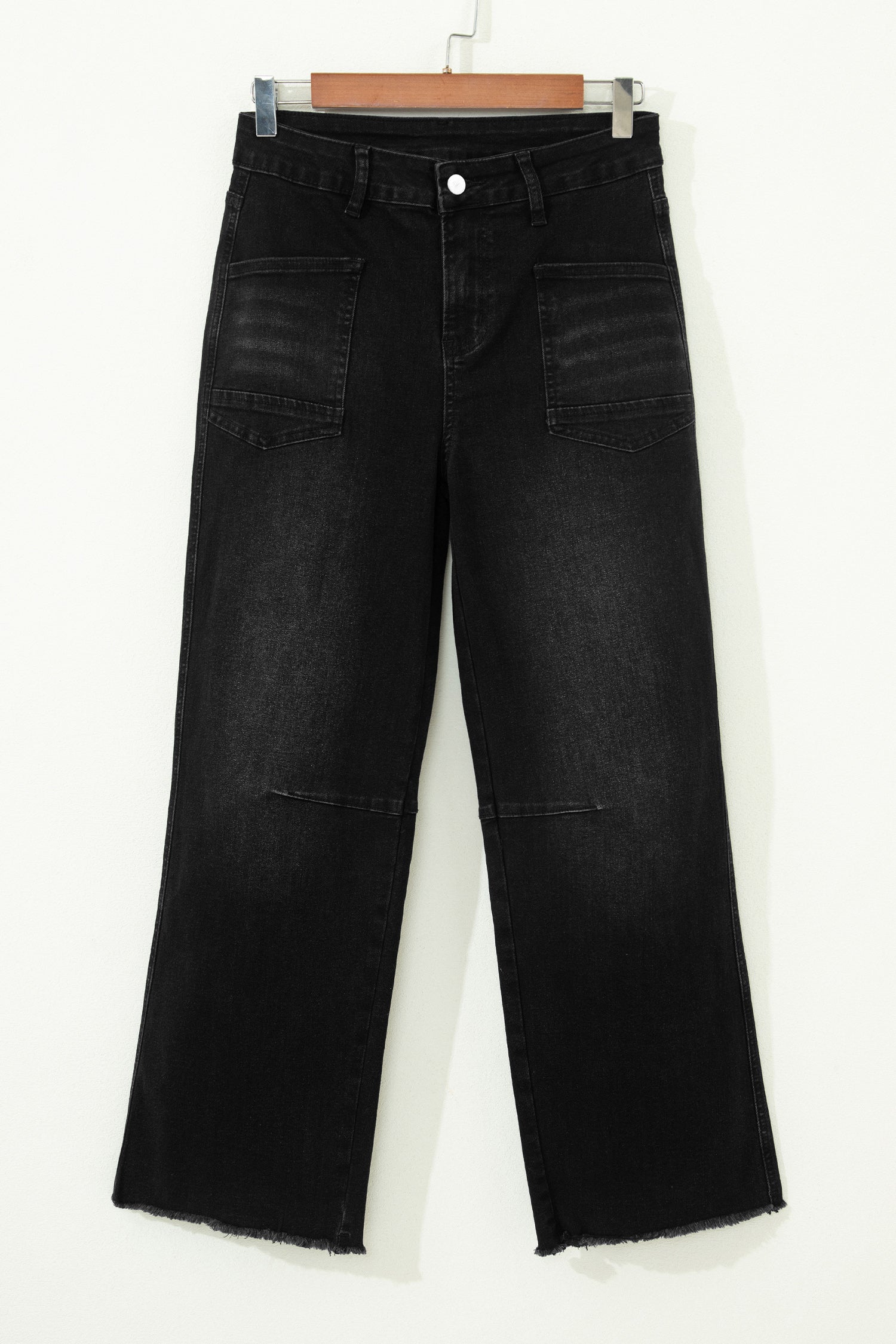 Shop Frayed Cropped Straight Leg Jeans UK 8-20 at LivelyLooks
