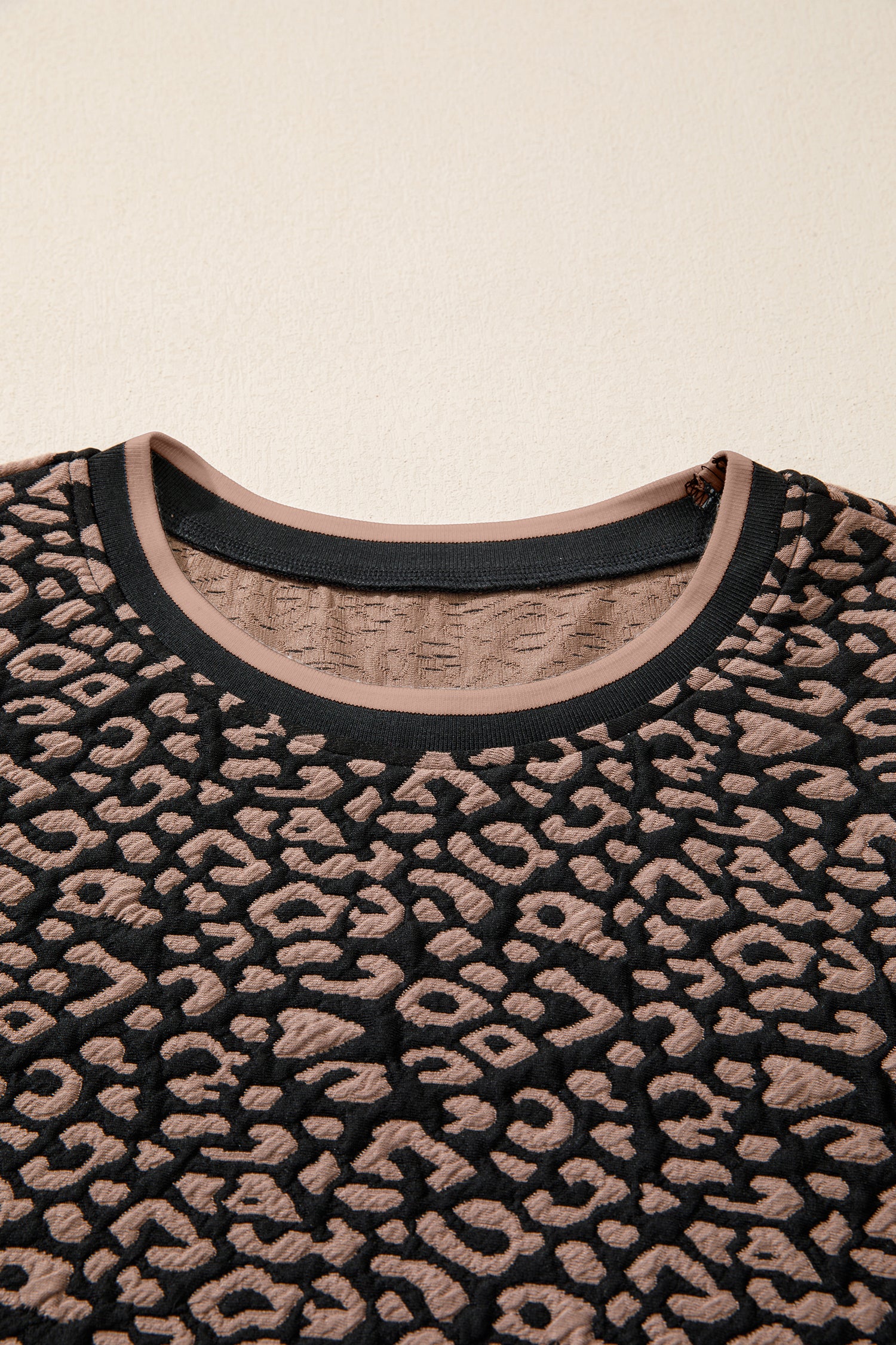 Women's Black Leopard Print Bubble Sleeve Shift Mini Dress at LivelyLooks