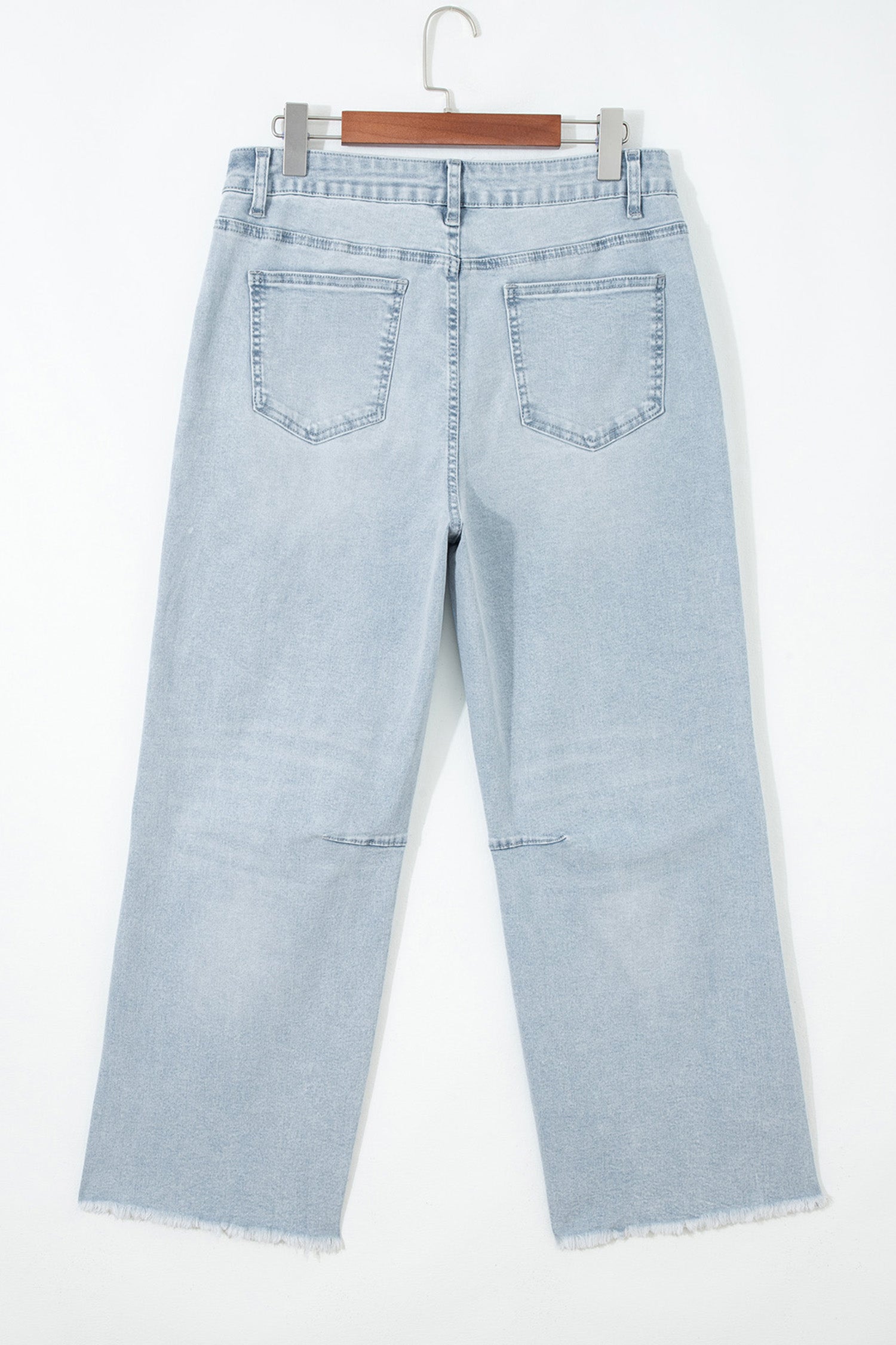 Shop Frayed Cropped Straight Leg Jeans UK 8-20 at LivelyLooks