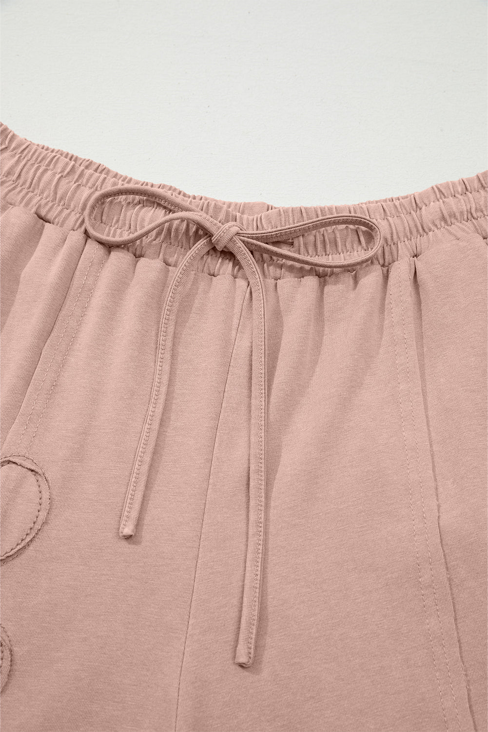 Shop Flower Patch Mineral Washed Terry Knit Cropped Wide Leg Trousers S-2XL at LivelyLooks