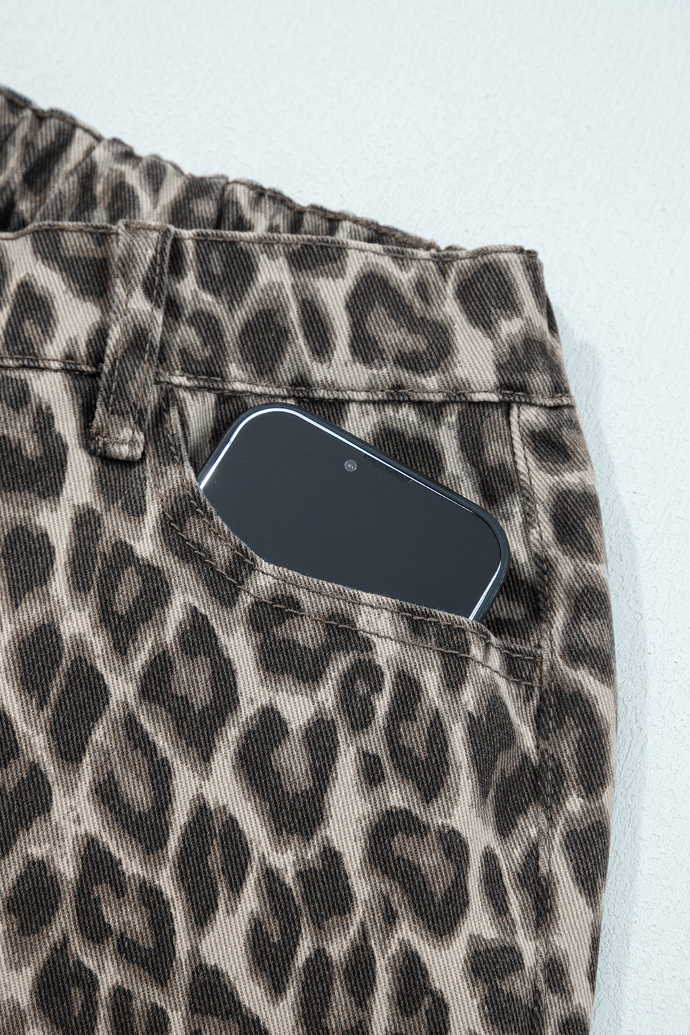 Shop Yellow Leopard Print Straight Loose Leg Jeans UK 8-20 at LivelyLooks