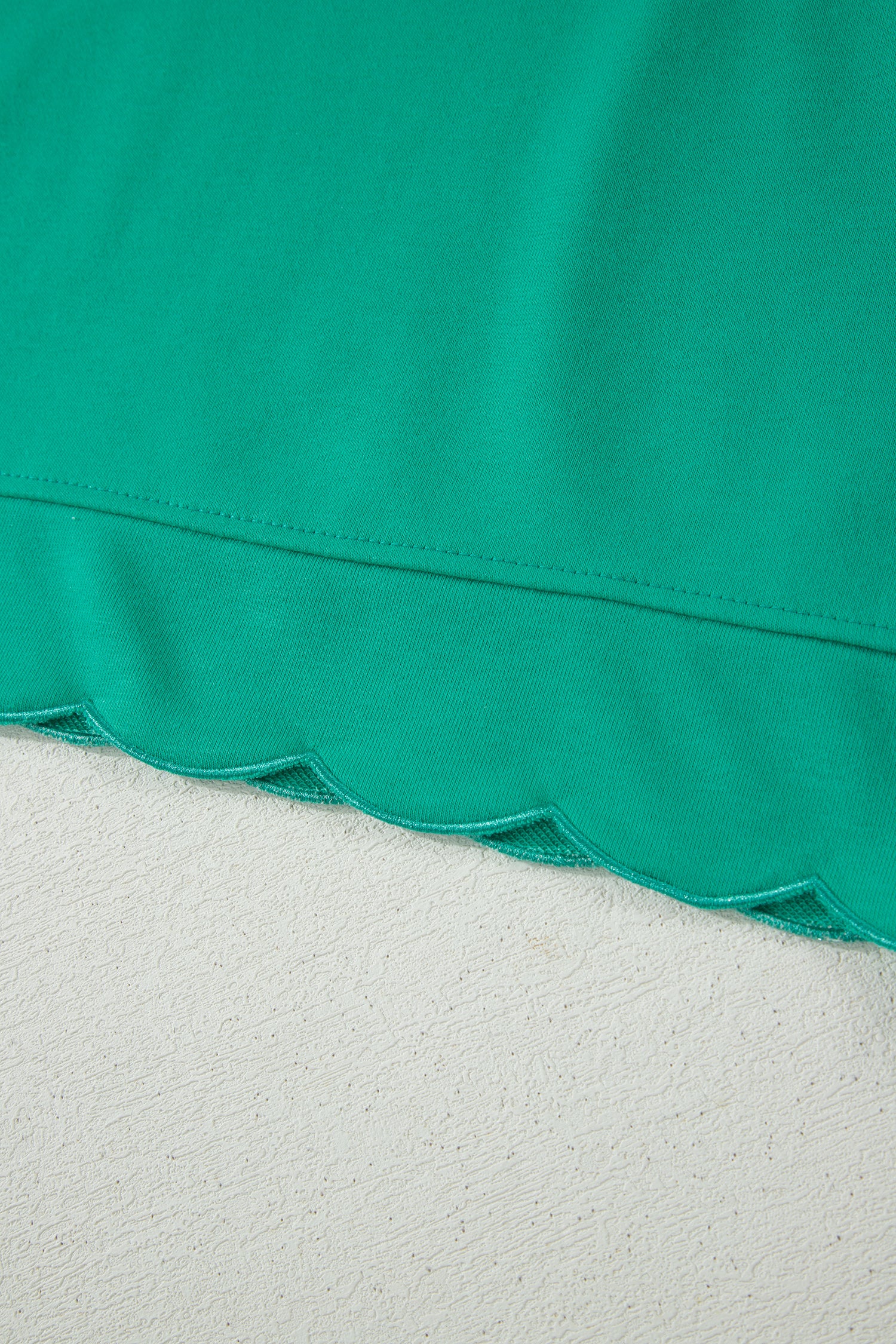 Women's Polo Collar Snap Button Scallop Hem Mini Dress | Beau Blue & Sea Green | UK 8-22 at LivelyLooks