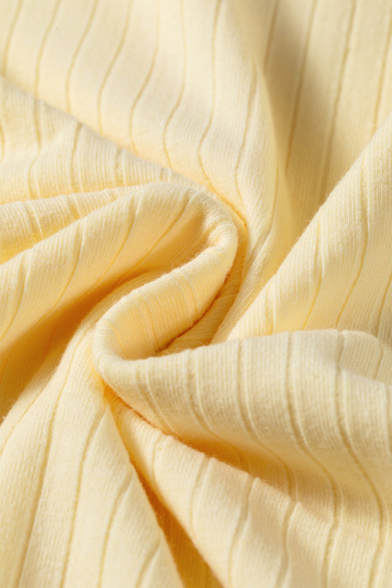 Yellow Ribbed Knit Colour Block Tee & Drawstring Skirt Set | UK 8–22