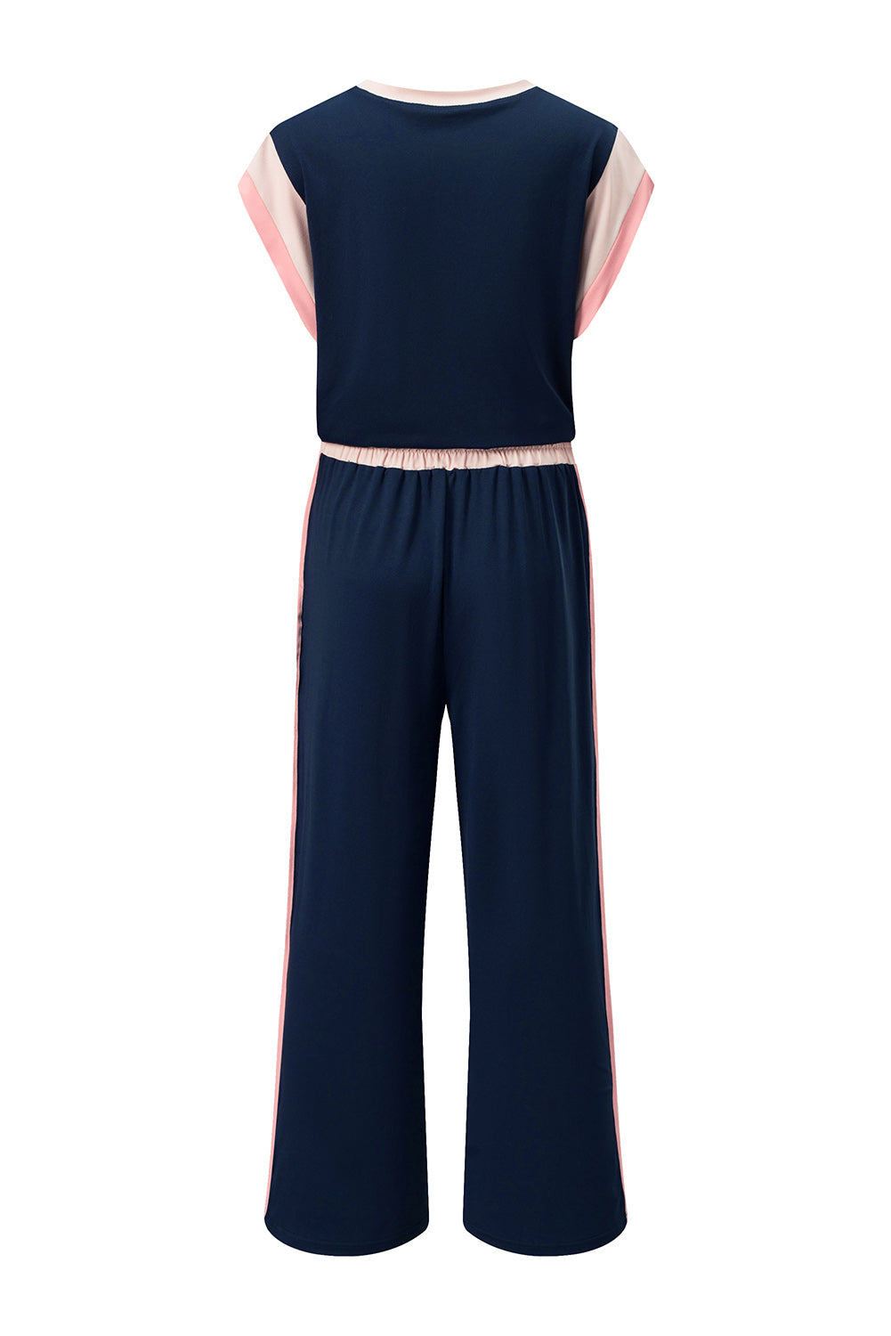Colour Block Cap Sleeve Tee & Crop Wide Leg Trousers Set | 8 Colours