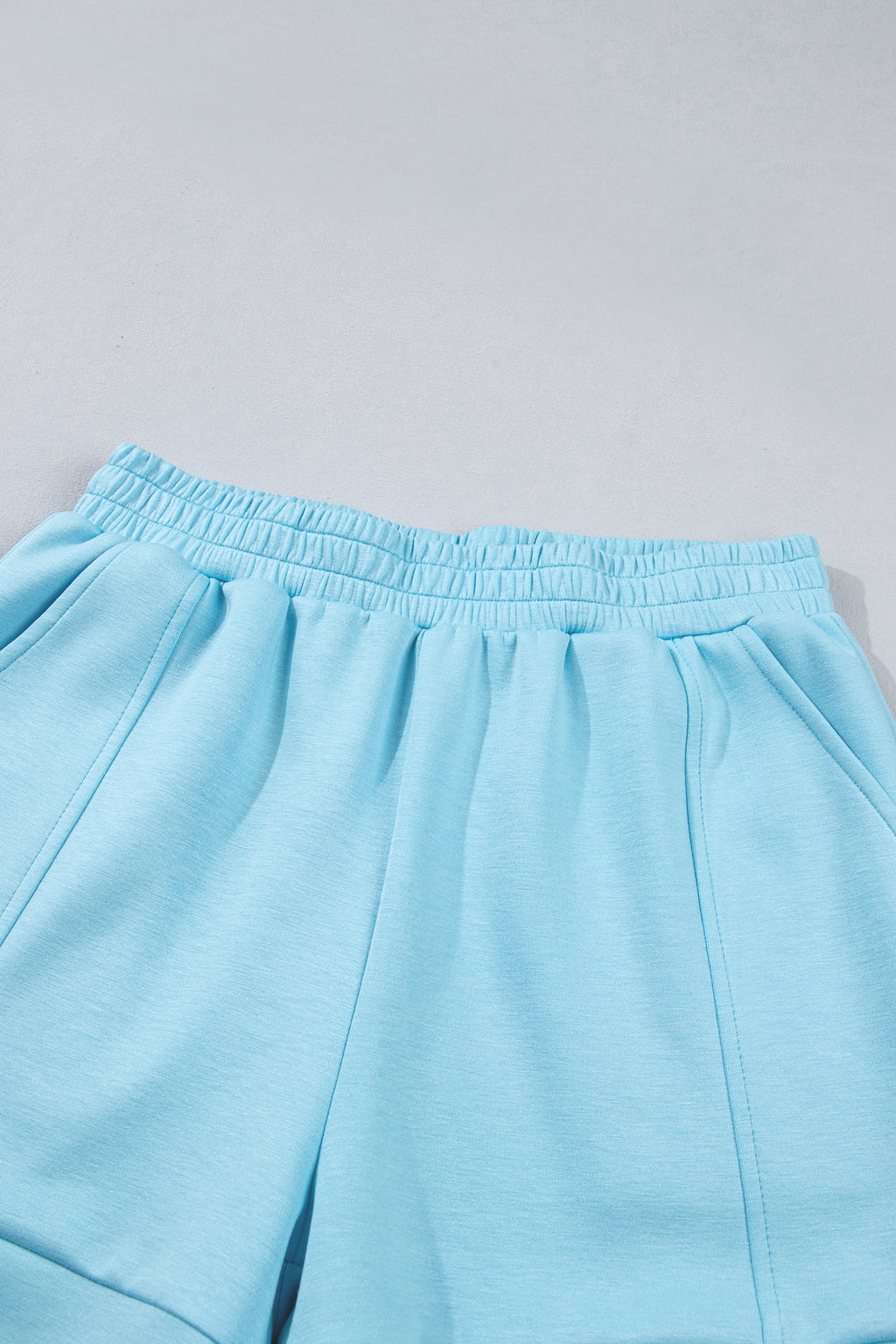 LivelyLooks Blue Half-Zip High Neck Athleisure Short Set | S-XL women's fashion