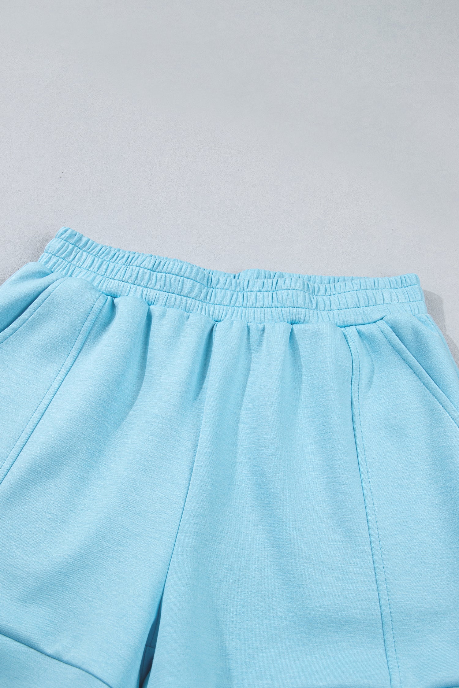 LivelyLooks Blue Half-Zip High Neck Athleisure Short Set | S-XL women's fashion