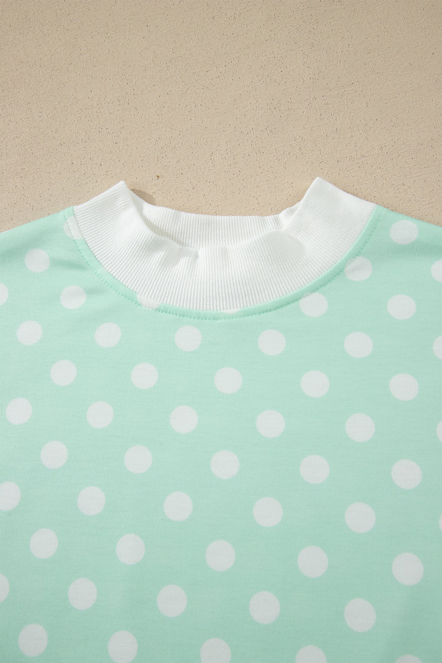 Polka Dot Mock Neck Short Set – Yellow, Pink, Sky Blue & Green