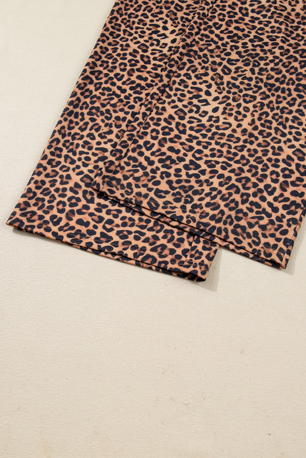 Khaki Leopard Pullover & Pants Set with Bow Embroidery | UK 8–22